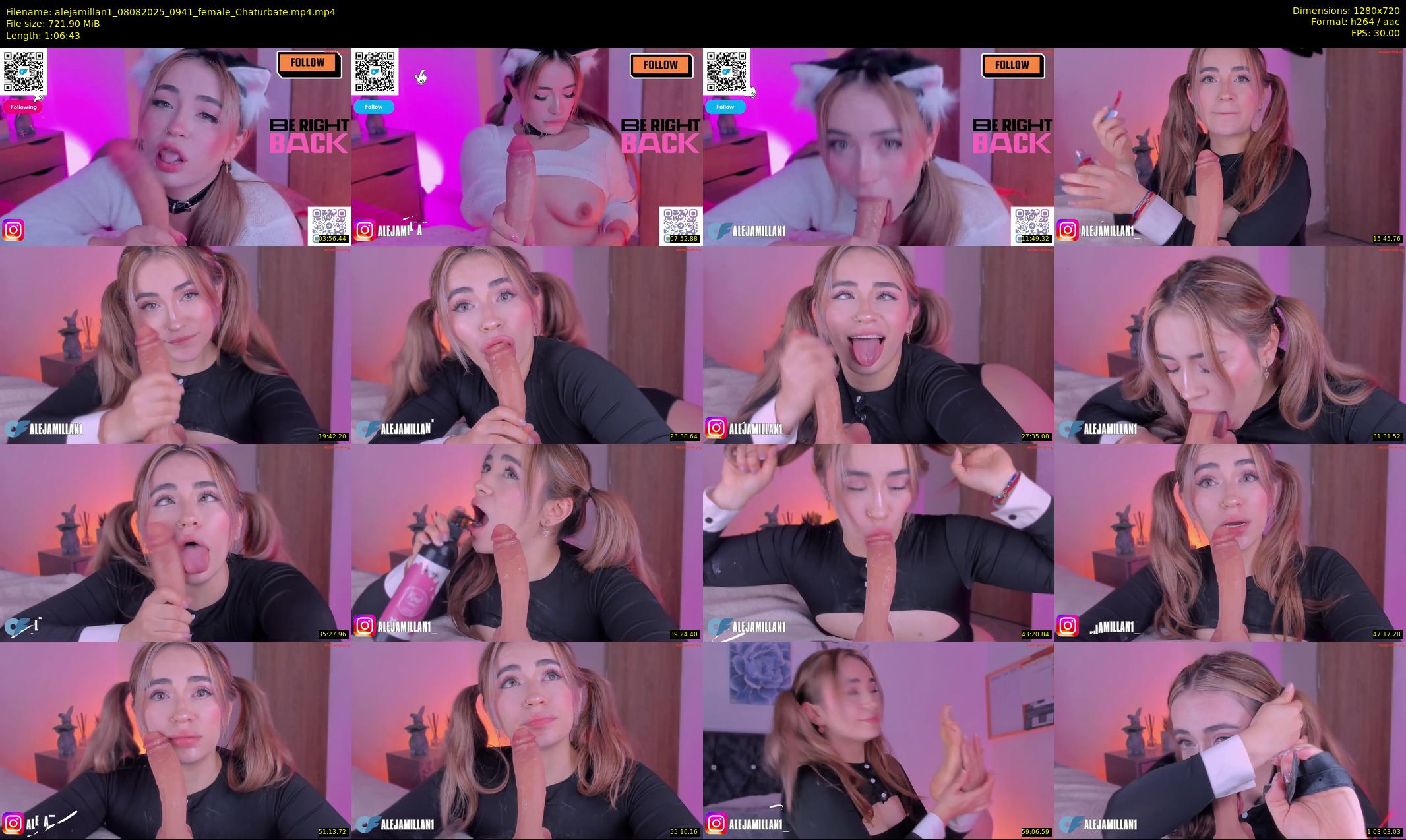 alejamillan1 — 67 minute Chaturbate female cam show recording, 720p, Aug 8, 2025