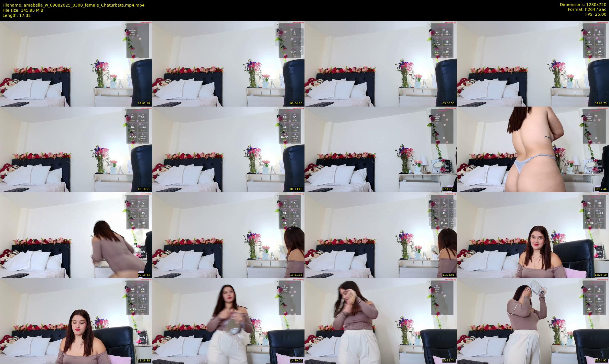 amabella_w — 18 minute Chaturbate female cam show recording, 720p, Aug 9, 2025