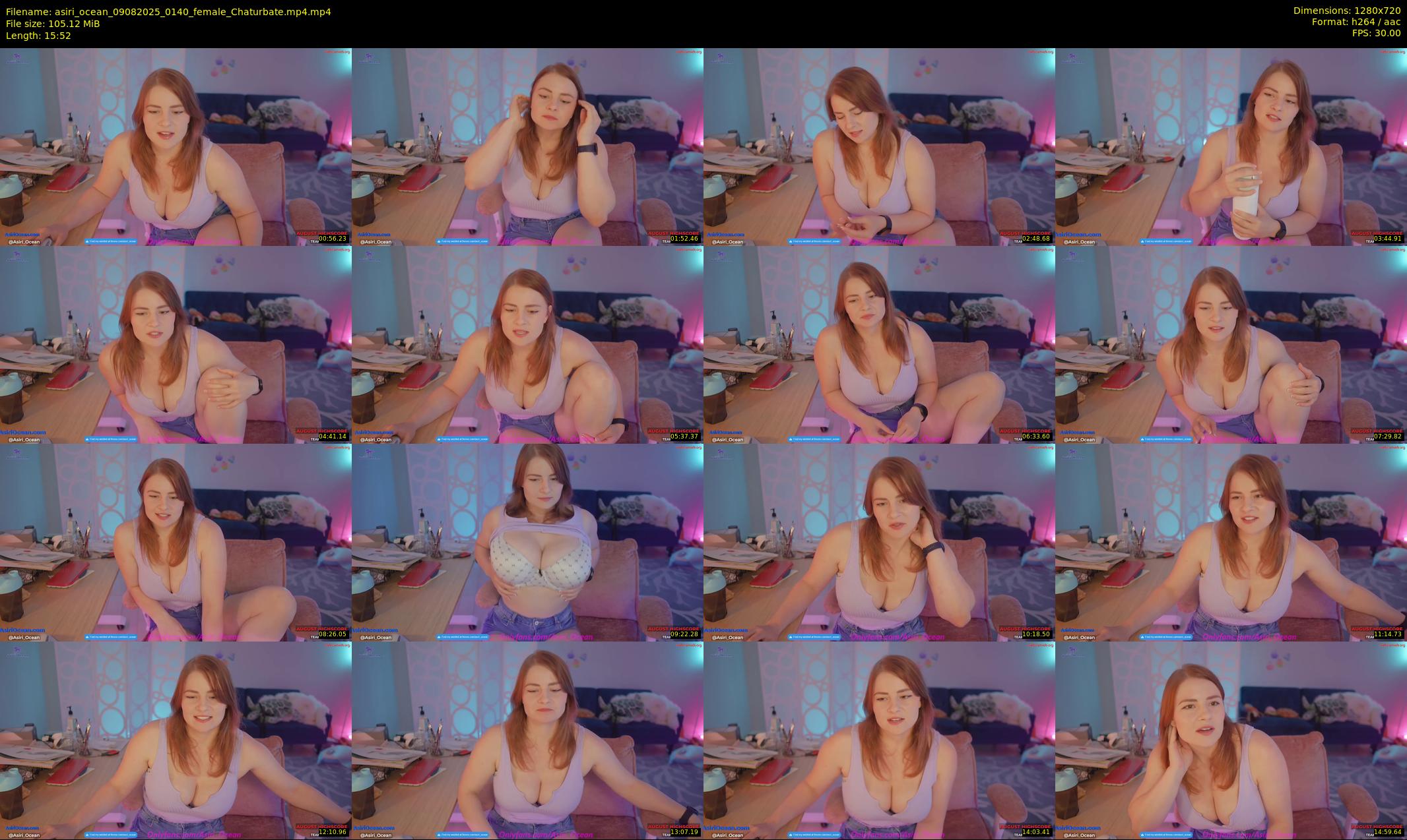 asiri_ocean — 16 minute Chaturbate female cam show recording, 720p, Aug 9, 2025