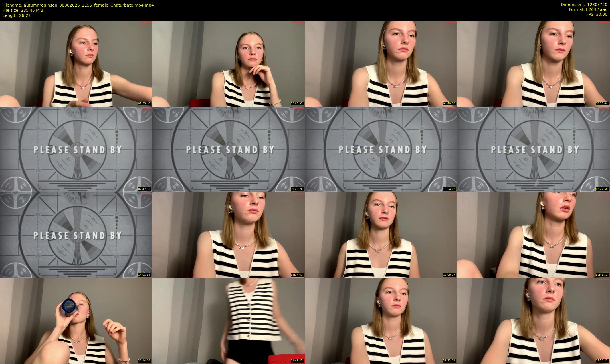 autumnroginson — 27 minute Chaturbate female cam show recording, 720p, Aug 8, 2025