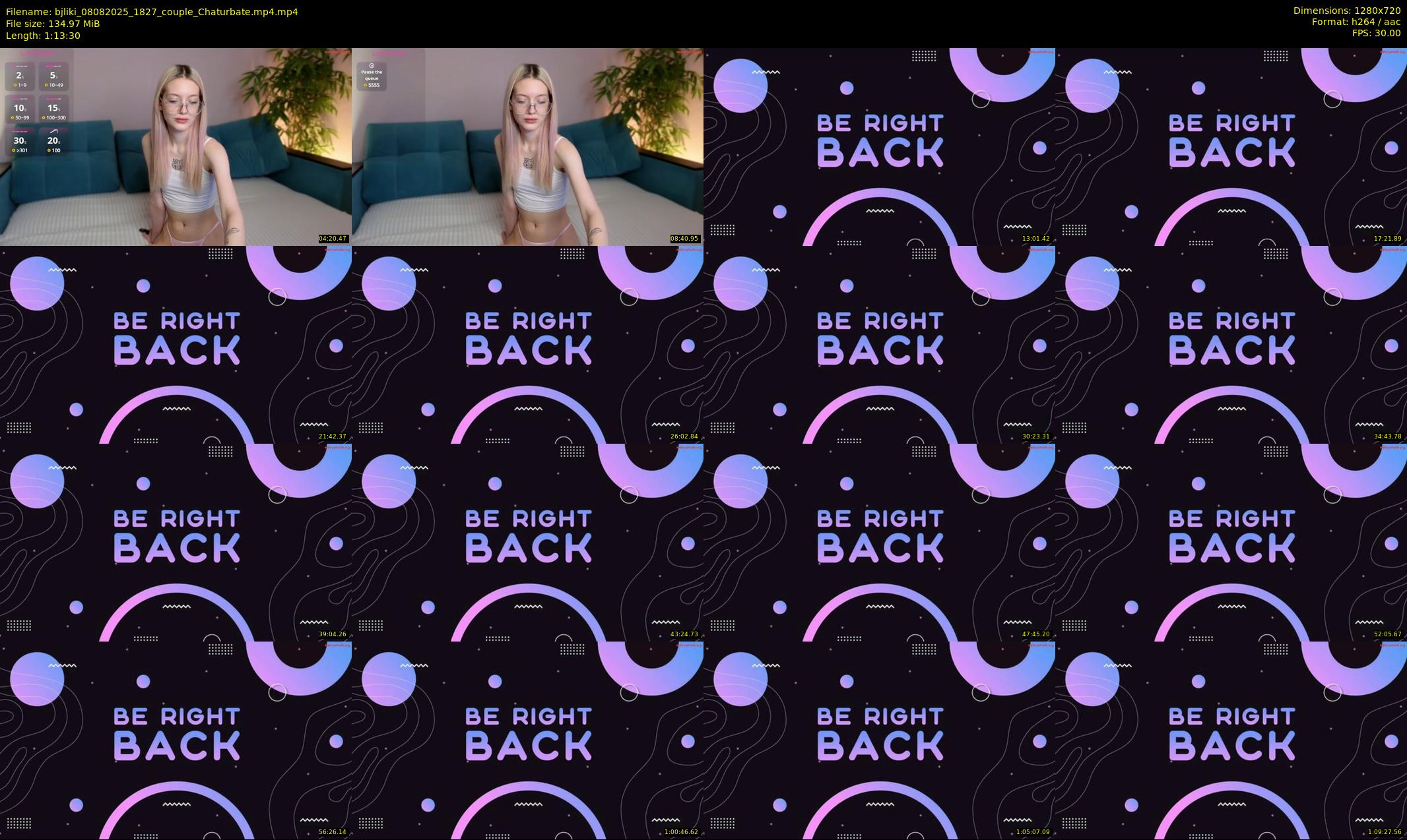 bjliki — 74 minute Chaturbate couple cam show recording, 720p, Aug 8, 2025