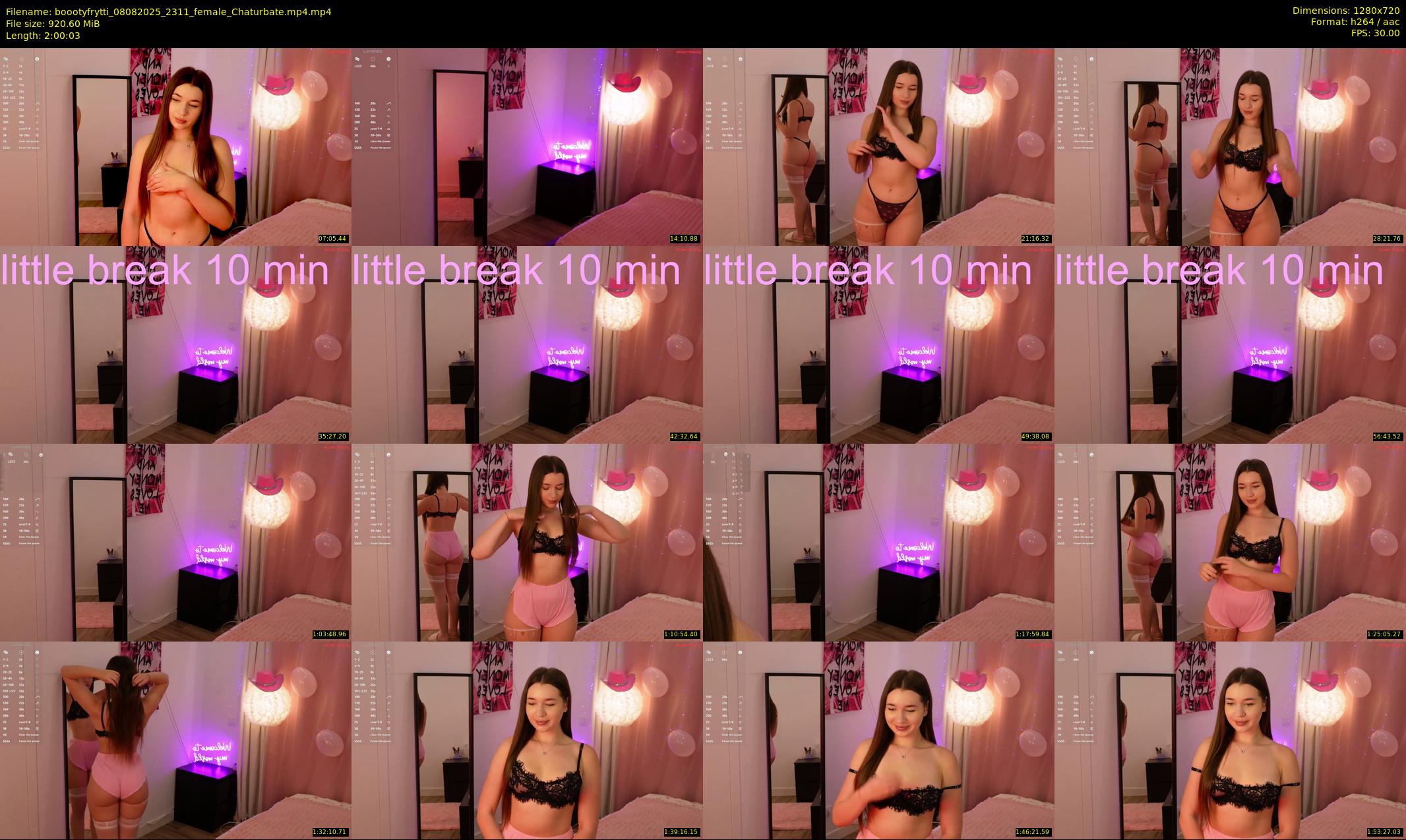 boootyfrytti — 121 minute Chaturbate female cam show recording, 720p, Aug 8, 2025