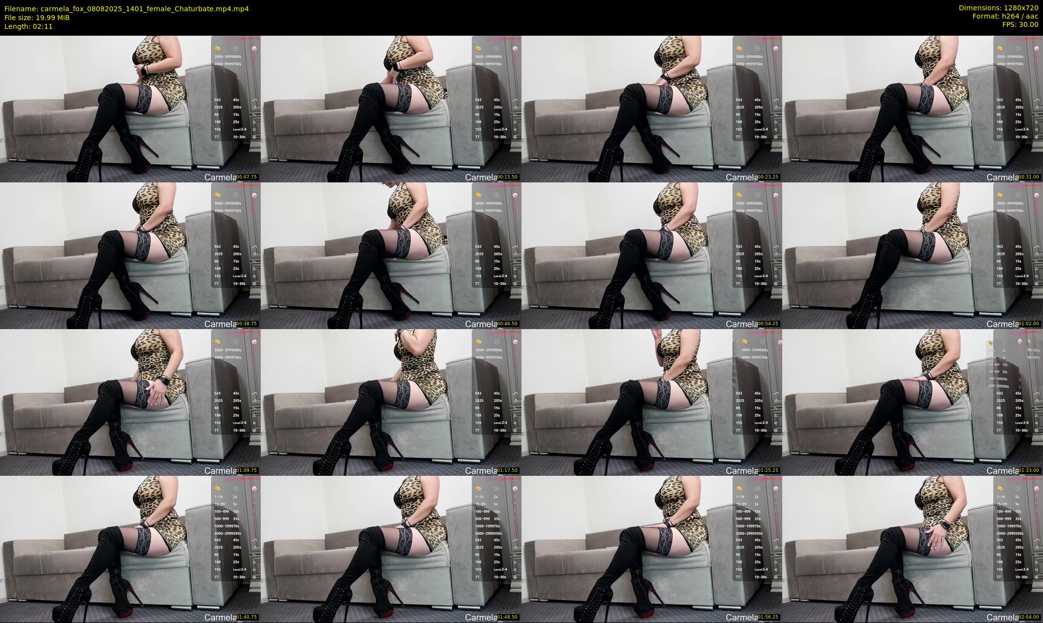 carmela_fox — 3 minute Chaturbate female cam show recording, 720p, Aug 8, 2025