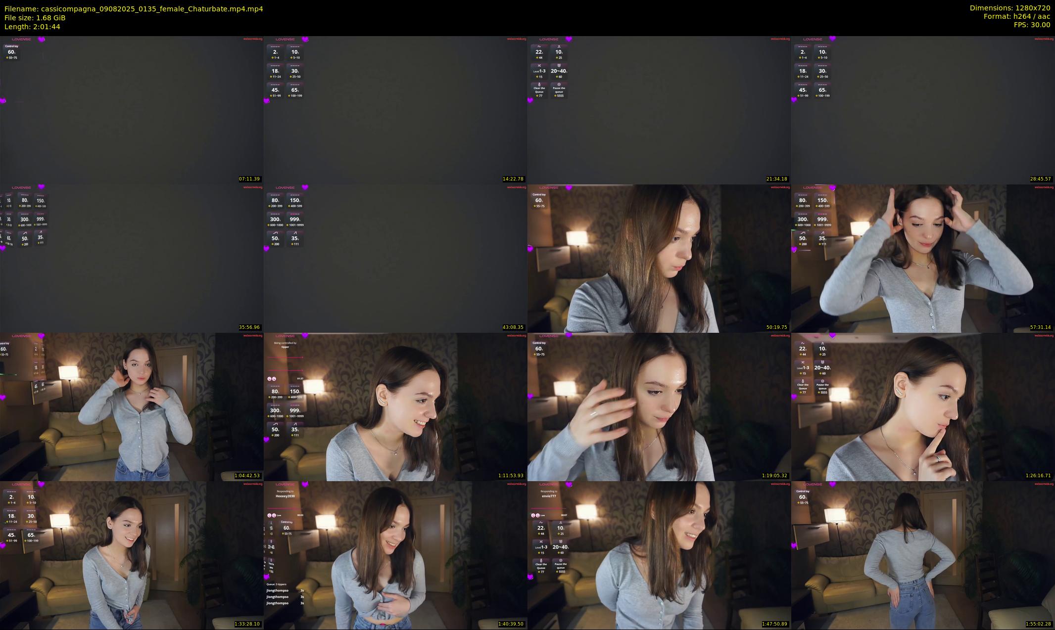 cassicompagna — 122 minute Chaturbate female cam show recording, 720p, Aug 9, 2025