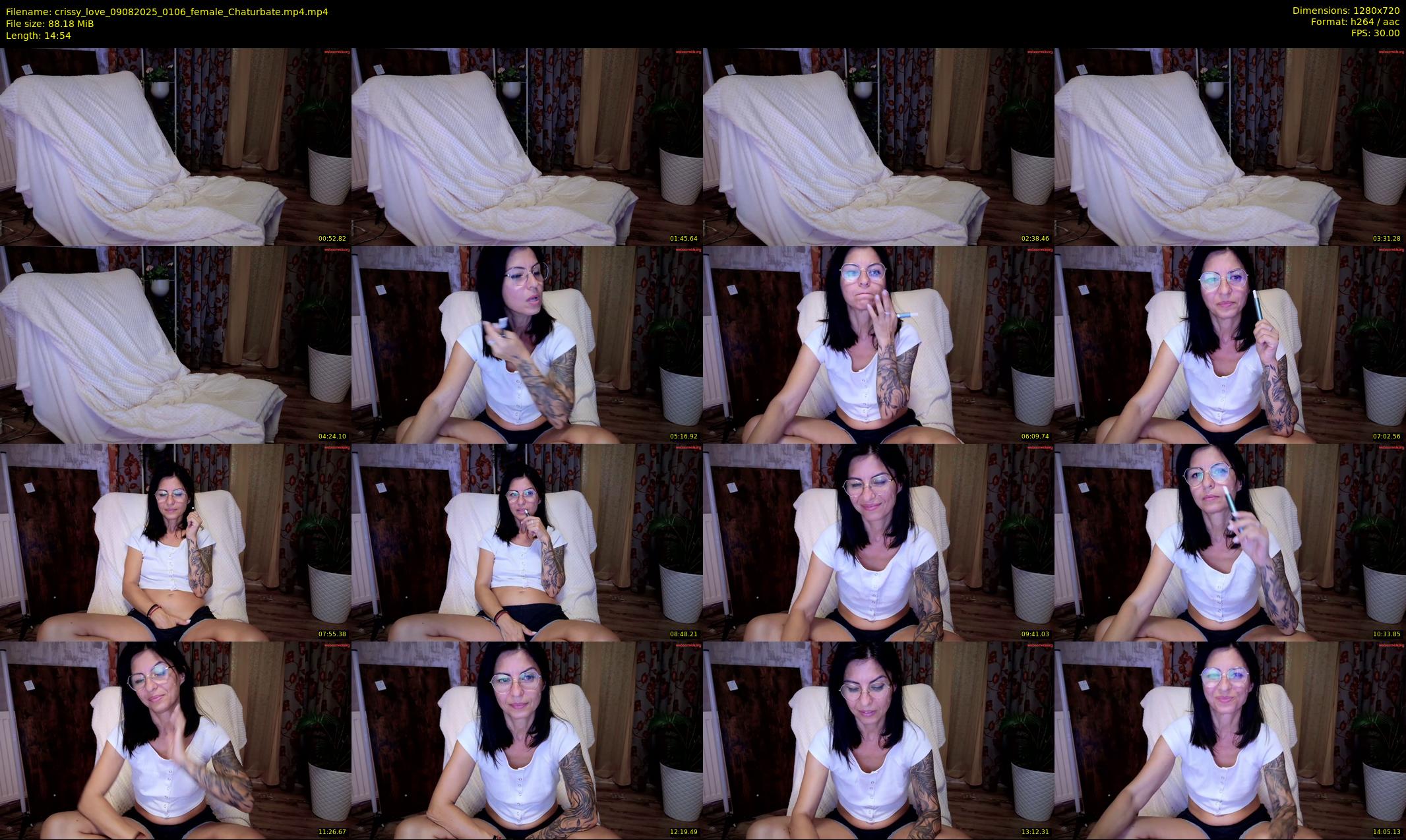 crissy_love — 15 minute Chaturbate female cam show recording, 720p, Aug 9, 2025