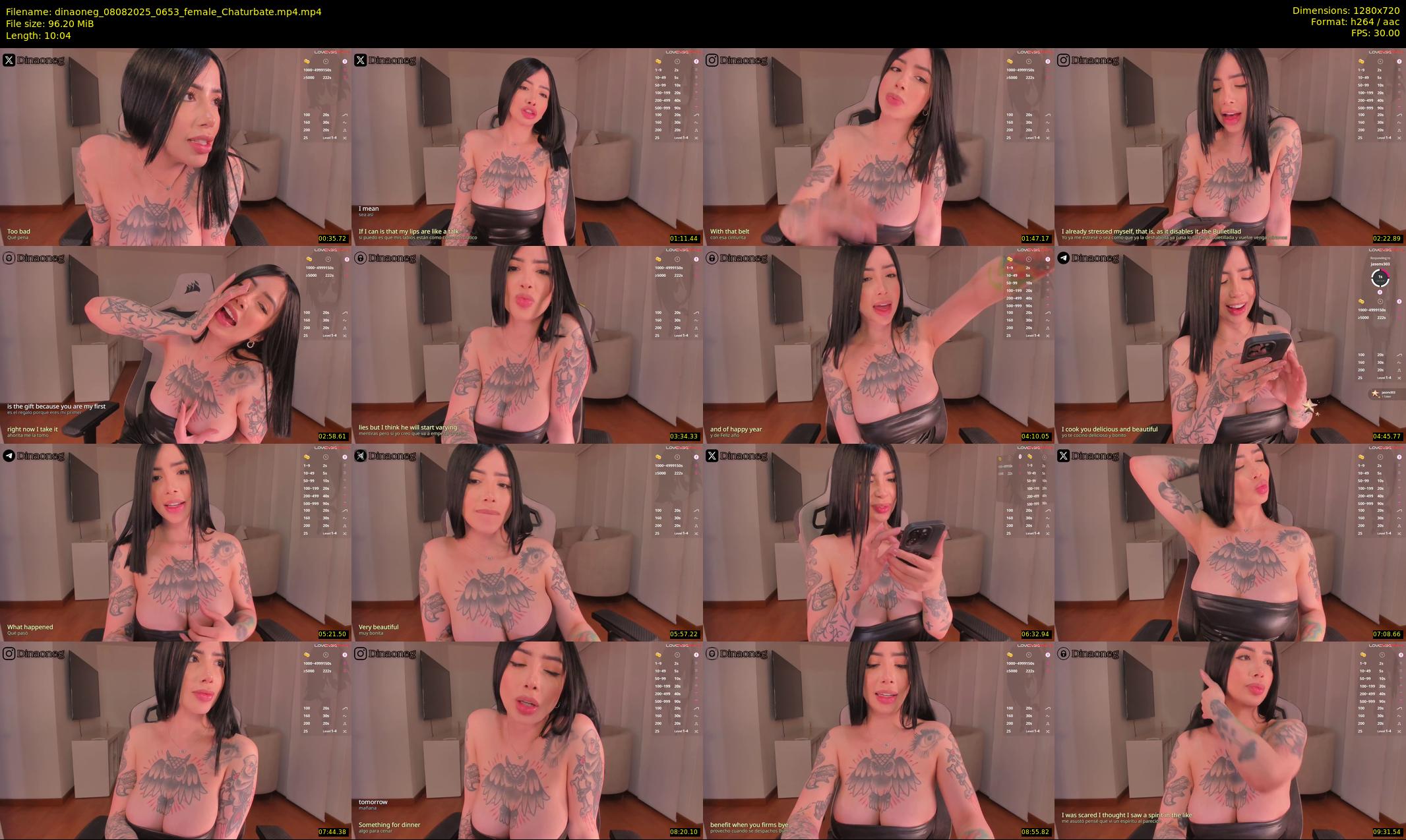 dinaoneg — 11 minute Chaturbate female cam show recording, 720p, Aug 8, 2025