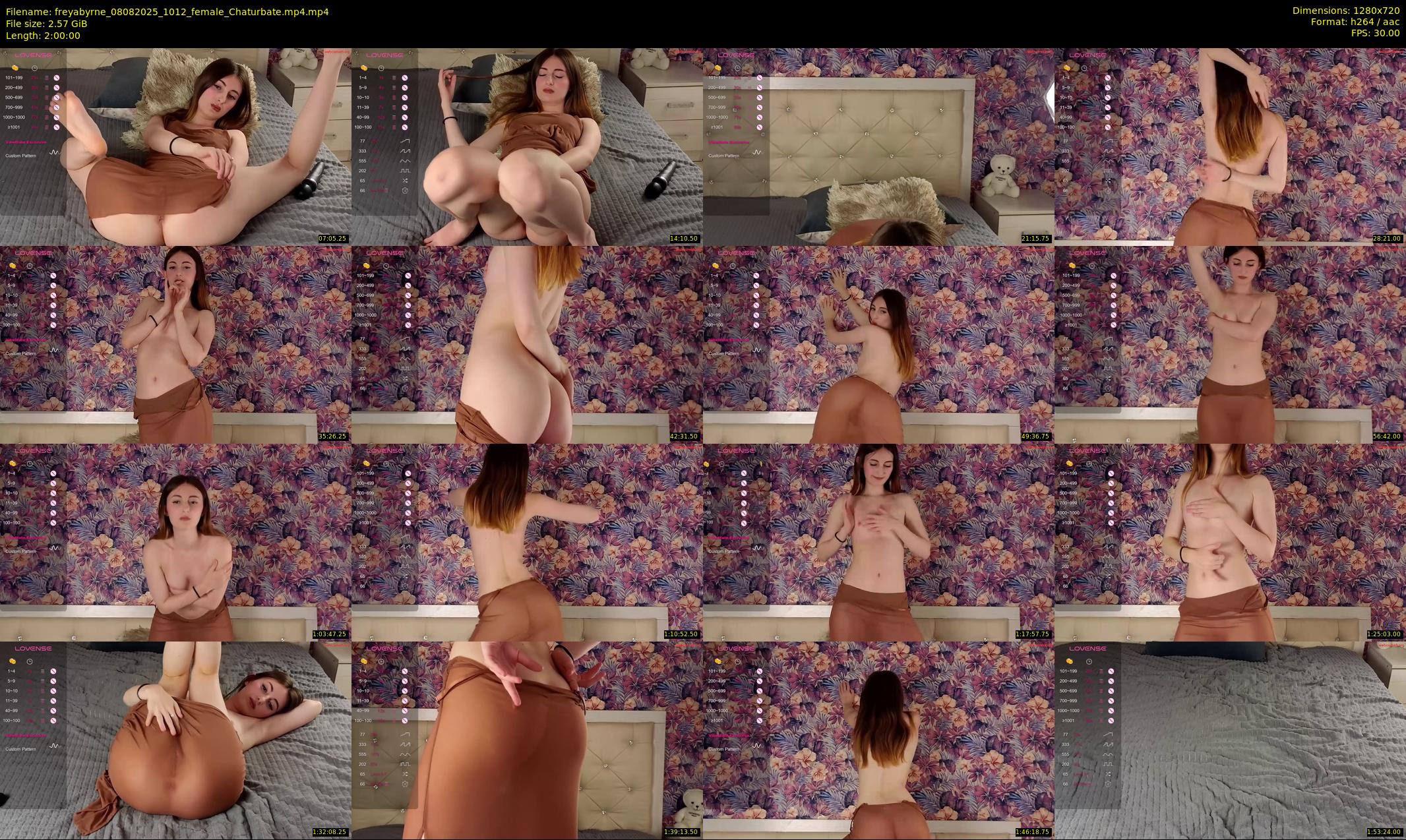 freyabyrne — 120 minute Chaturbate female cam show recording, 720p, Aug 8, 2025