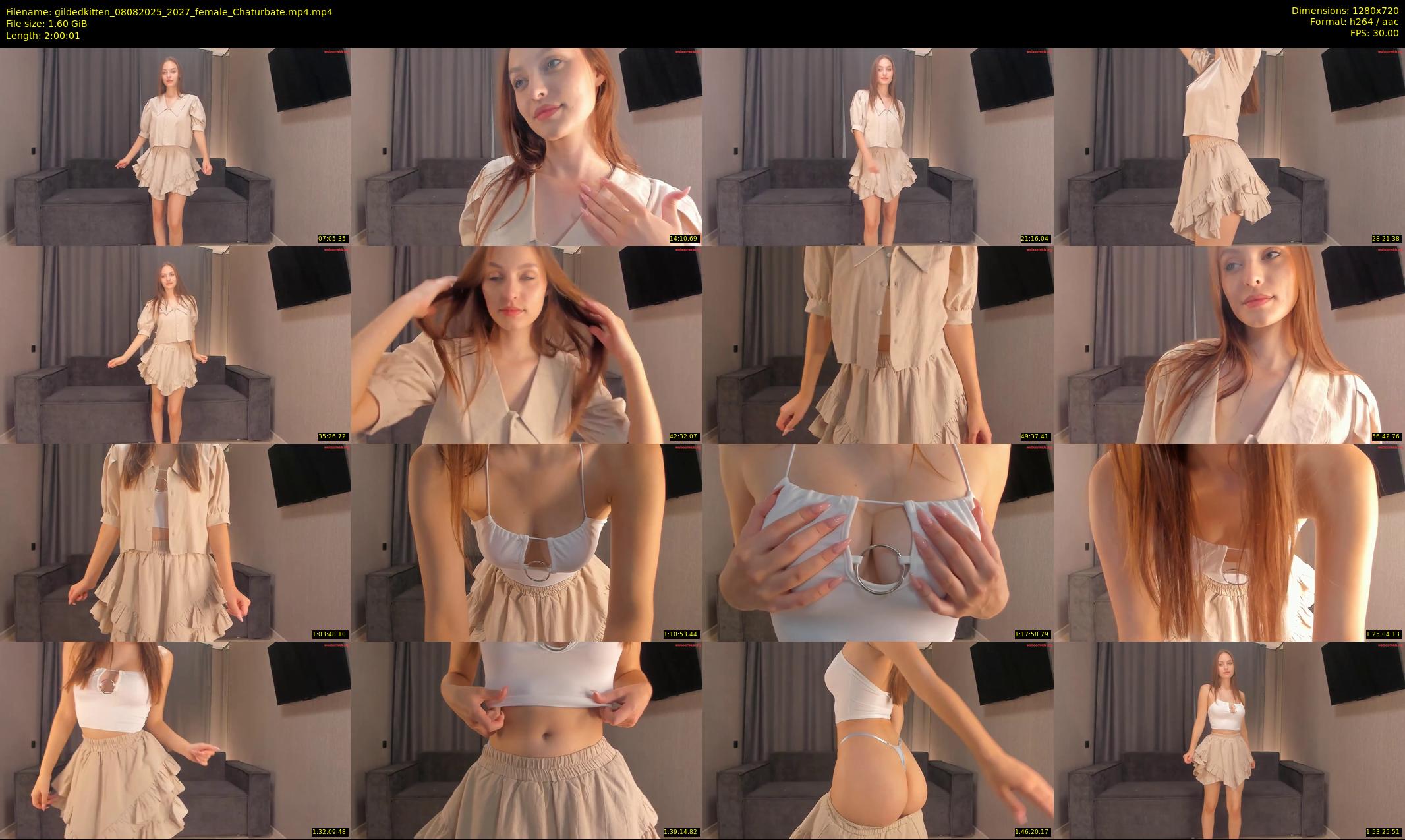 gildedkitten — 121 minute Chaturbate female cam show recording, 720p, Aug 8, 2025
