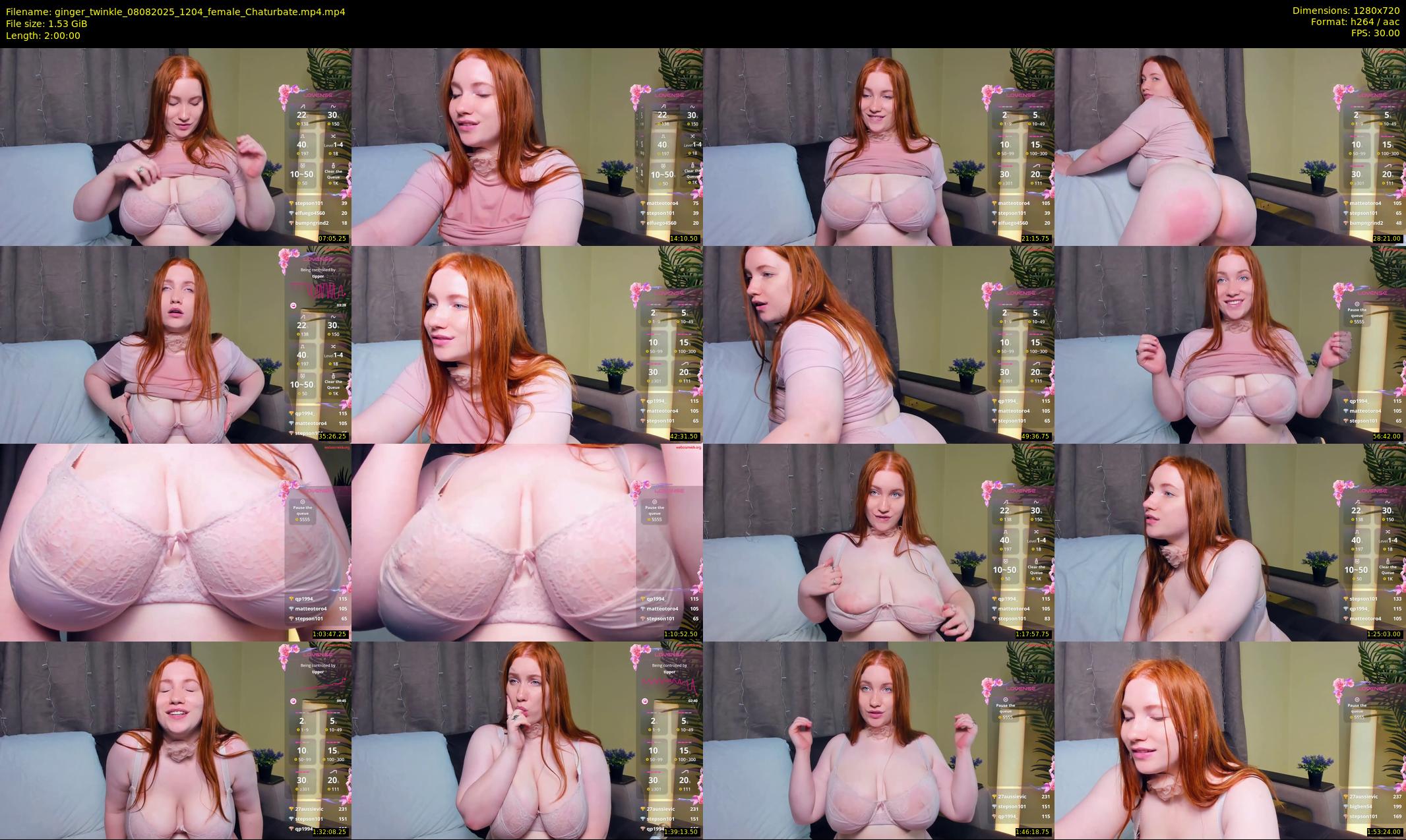 ginger_twinkle — 120 minute Chaturbate female cam show recording, 720p, Aug 8, 2025