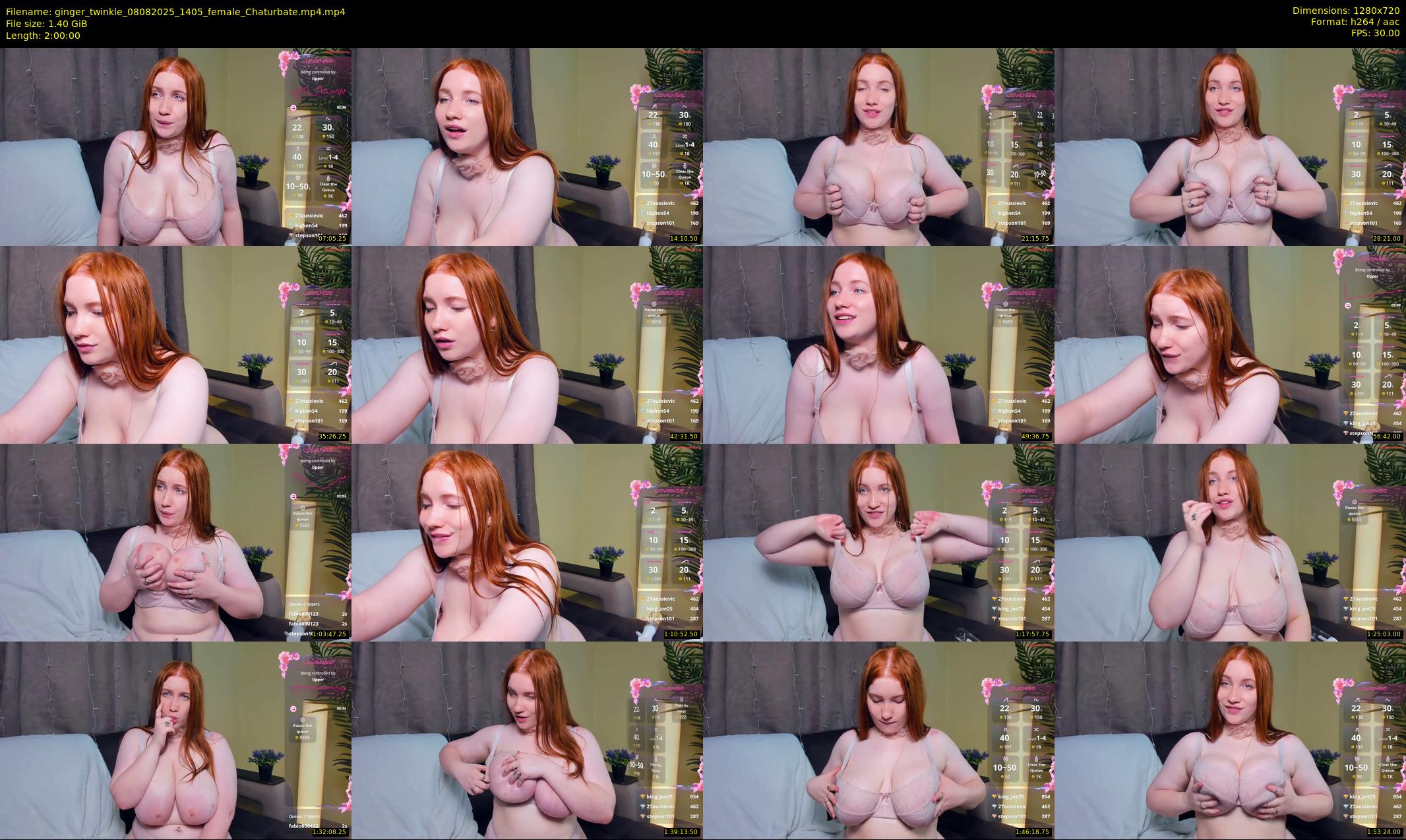 ginger_twinkle — 120 minute Chaturbate female cam show recording, 720p, Aug 8, 2025