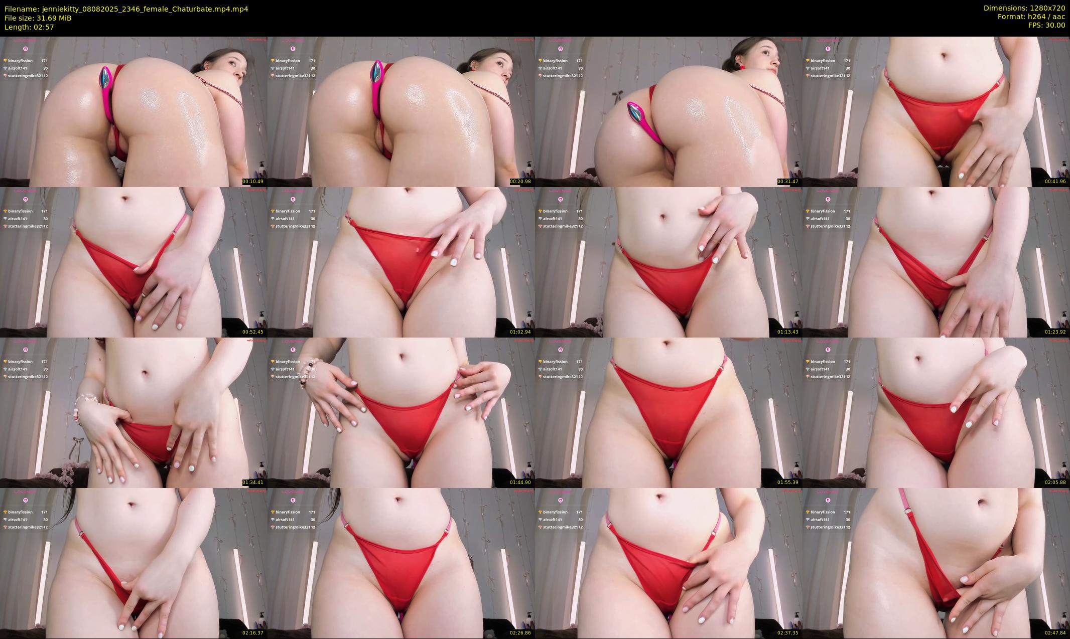 jenniekitty — 3 minute Chaturbate female cam show recording, 720p, Aug 8, 2025