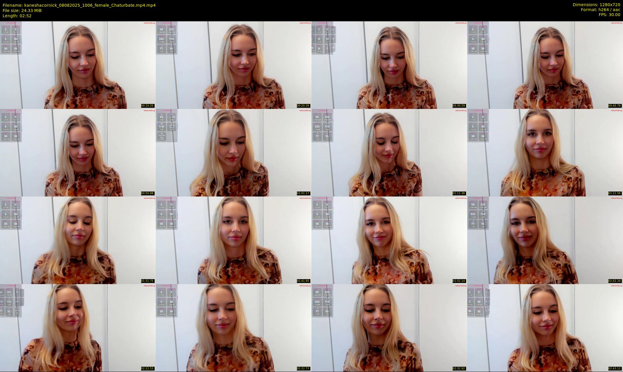 kaneshacornick — 3 minute Chaturbate female cam show recording, 720p, Aug 8, 2025