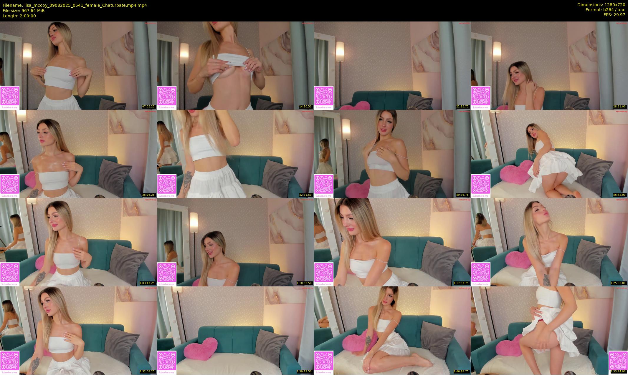 lisa_mccoy — 120 minute Chaturbate female cam show recording, 720p, Aug 9, 2025
