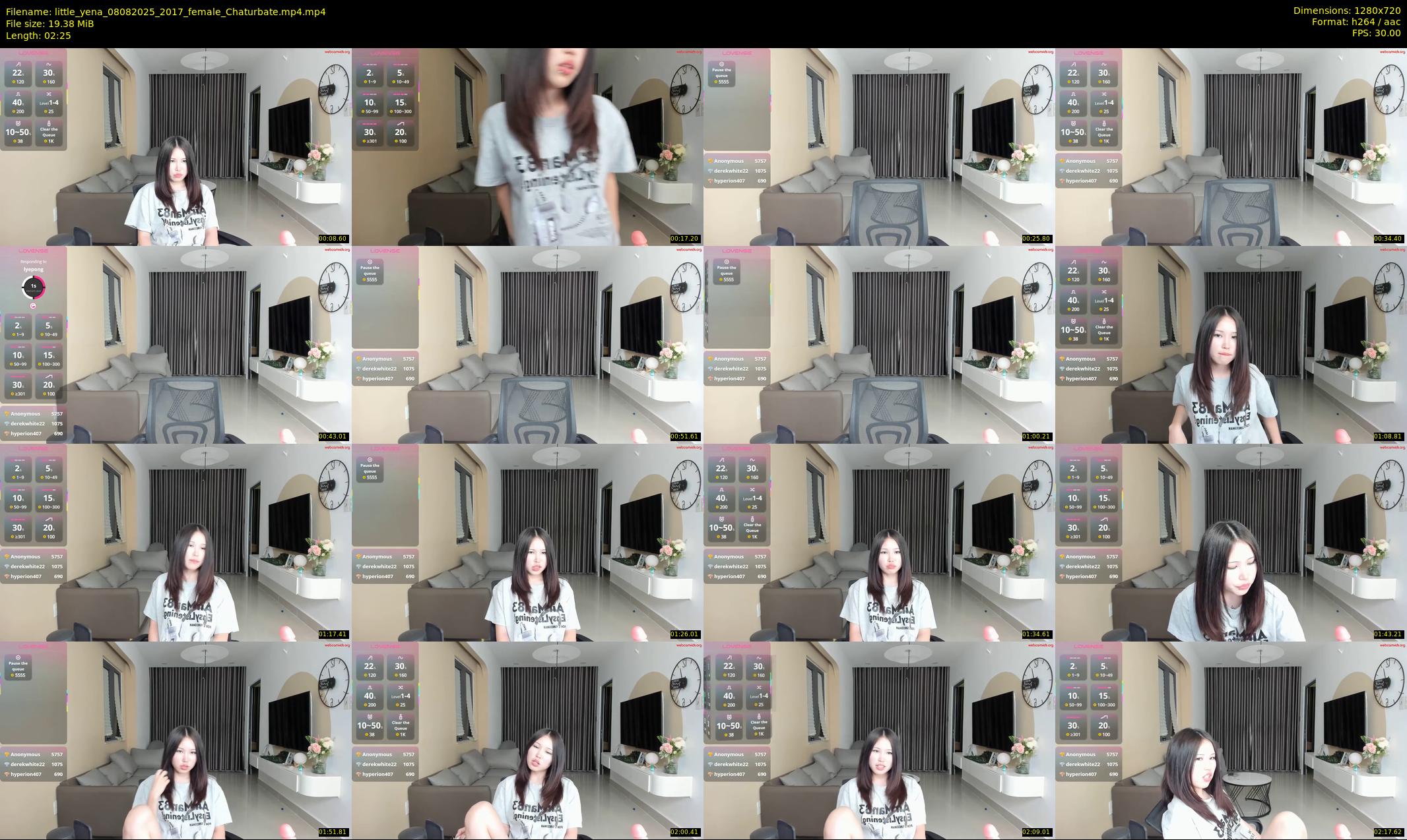 little_yena — 3 minute Chaturbate female cam show recording, 720p, Aug 8, 2025