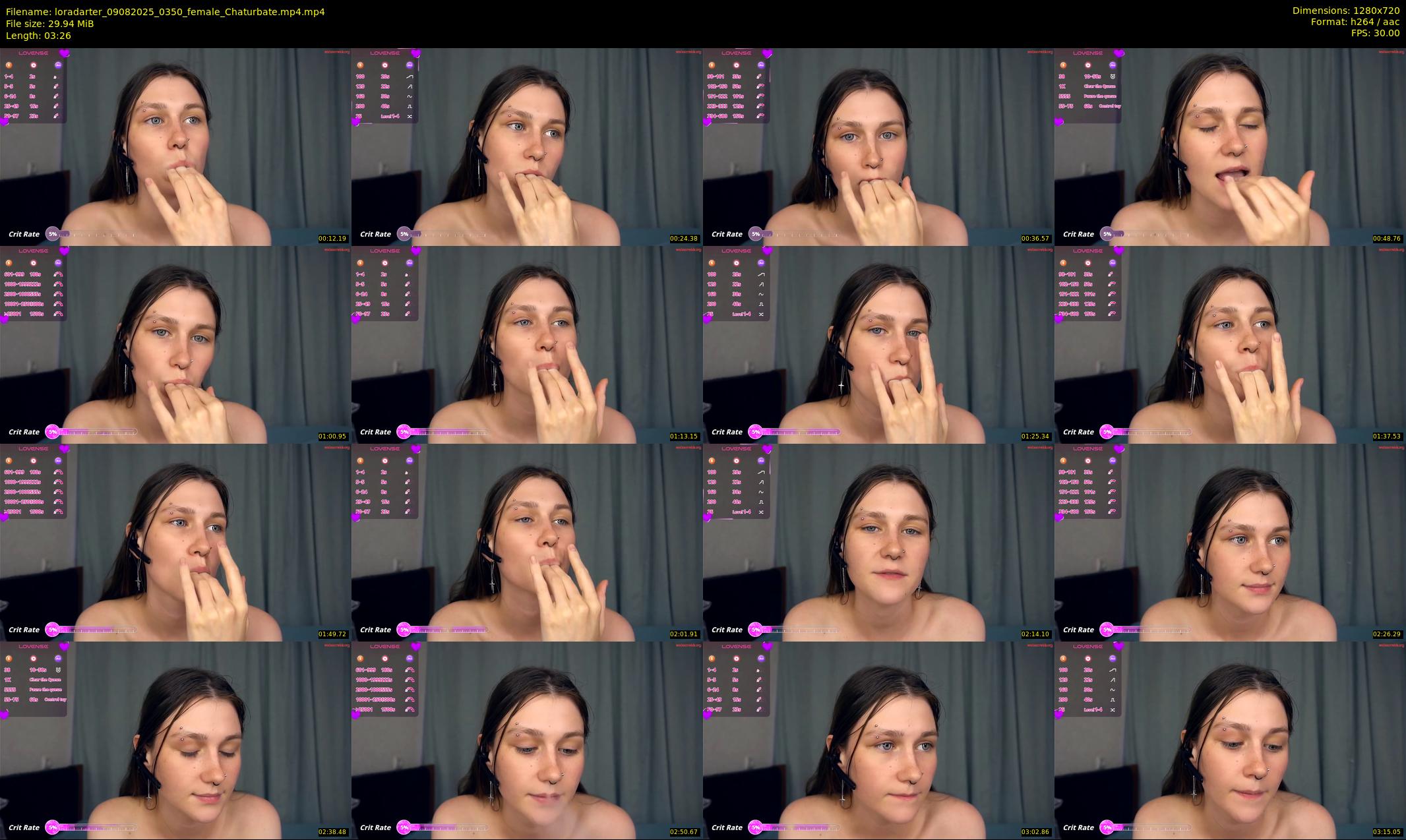 loradarter — 4 minute Chaturbate female cam show recording, 720p, Aug 9, 2025