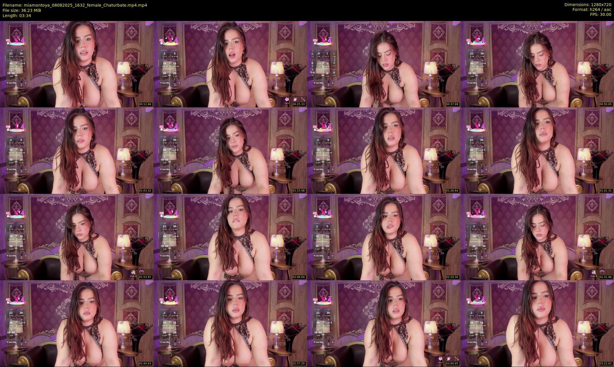 miamontoya — 4 minute Chaturbate female cam show recording, 720p, Aug 8, 2025