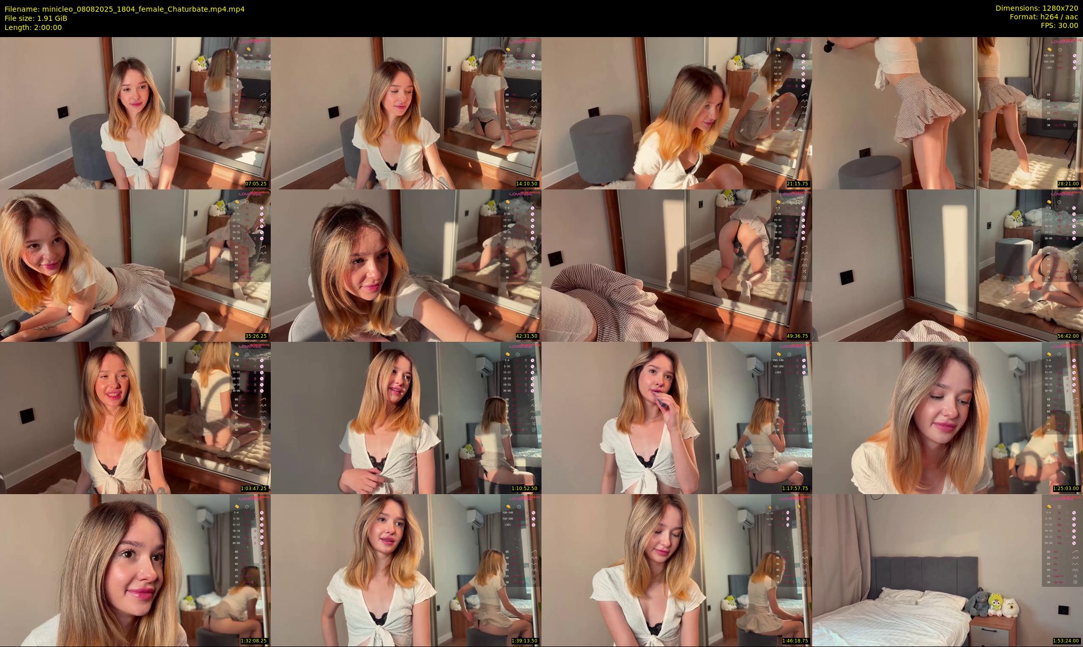 minicleo — 120 minute Chaturbate female cam show recording, 720p, Aug 8, 2025