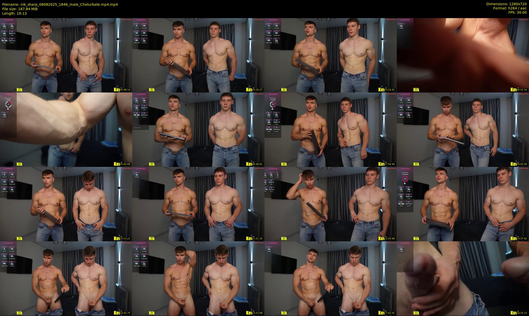 nik_sharp — 20 minute Chaturbate male cam show recording, 720p, Aug 8, 2025
