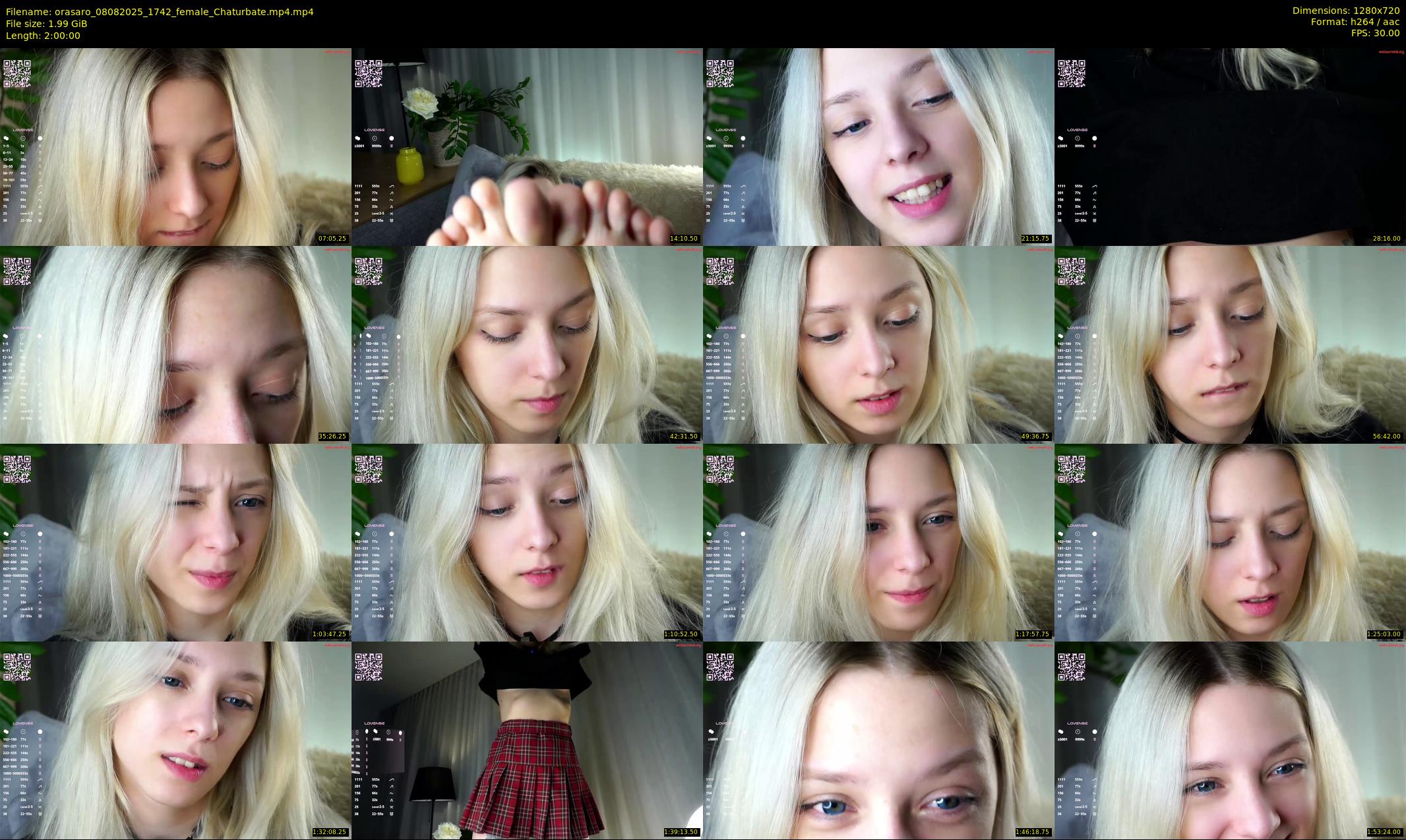 orasaro — 120 minute Chaturbate female cam show recording, 720p, Aug 8, 2025