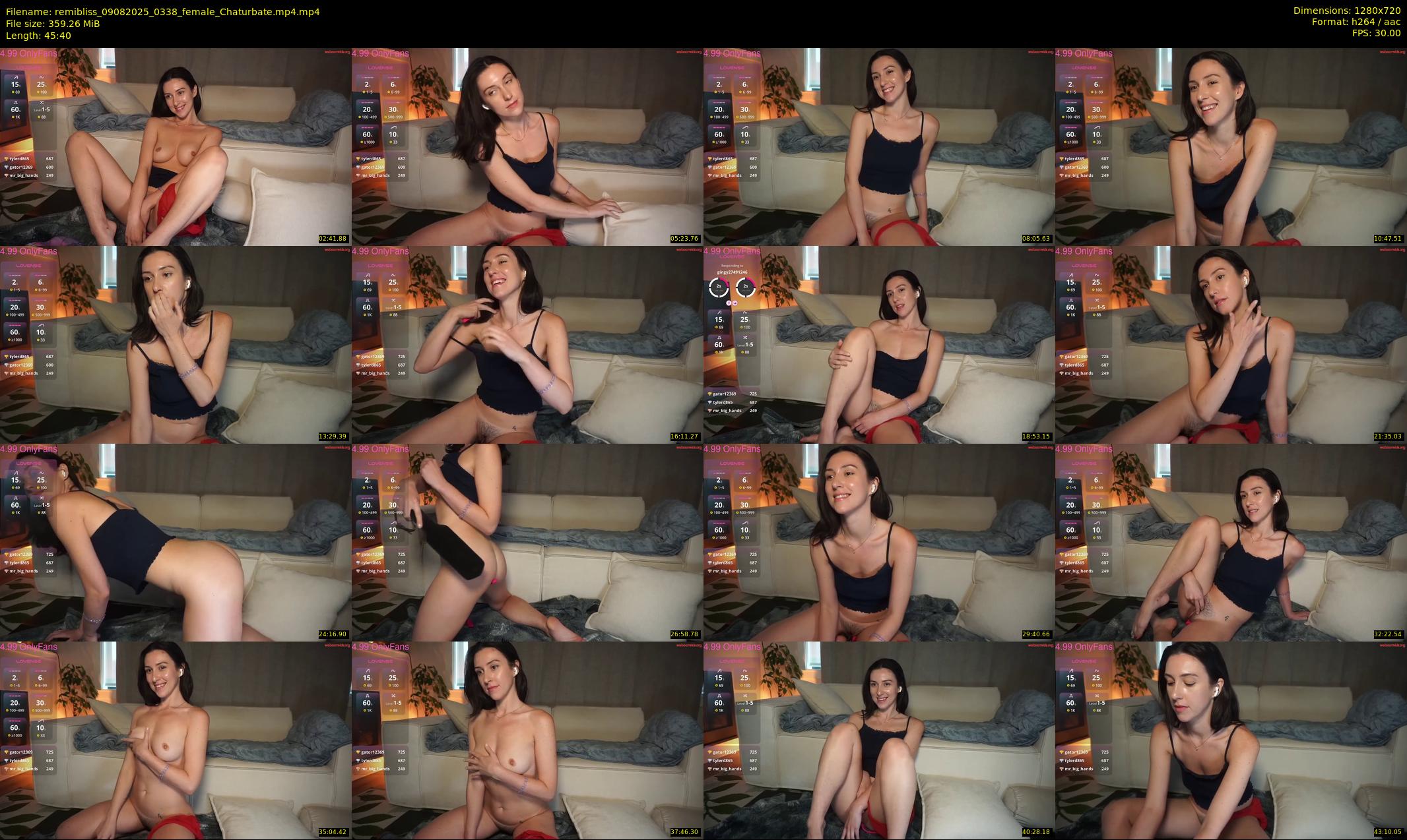remibliss — 46 minute Chaturbate female cam show recording, 720p, Aug 9, 2025