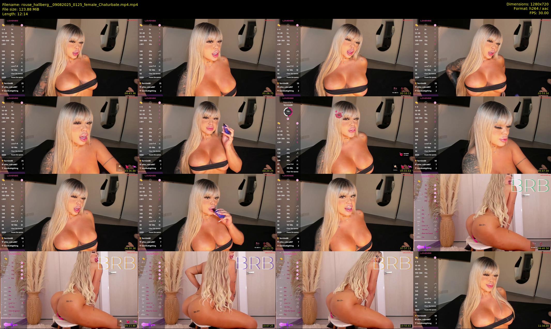 rouse_hallberg_ — 13 minute Chaturbate female cam show recording, 720p, Aug 9, 2025