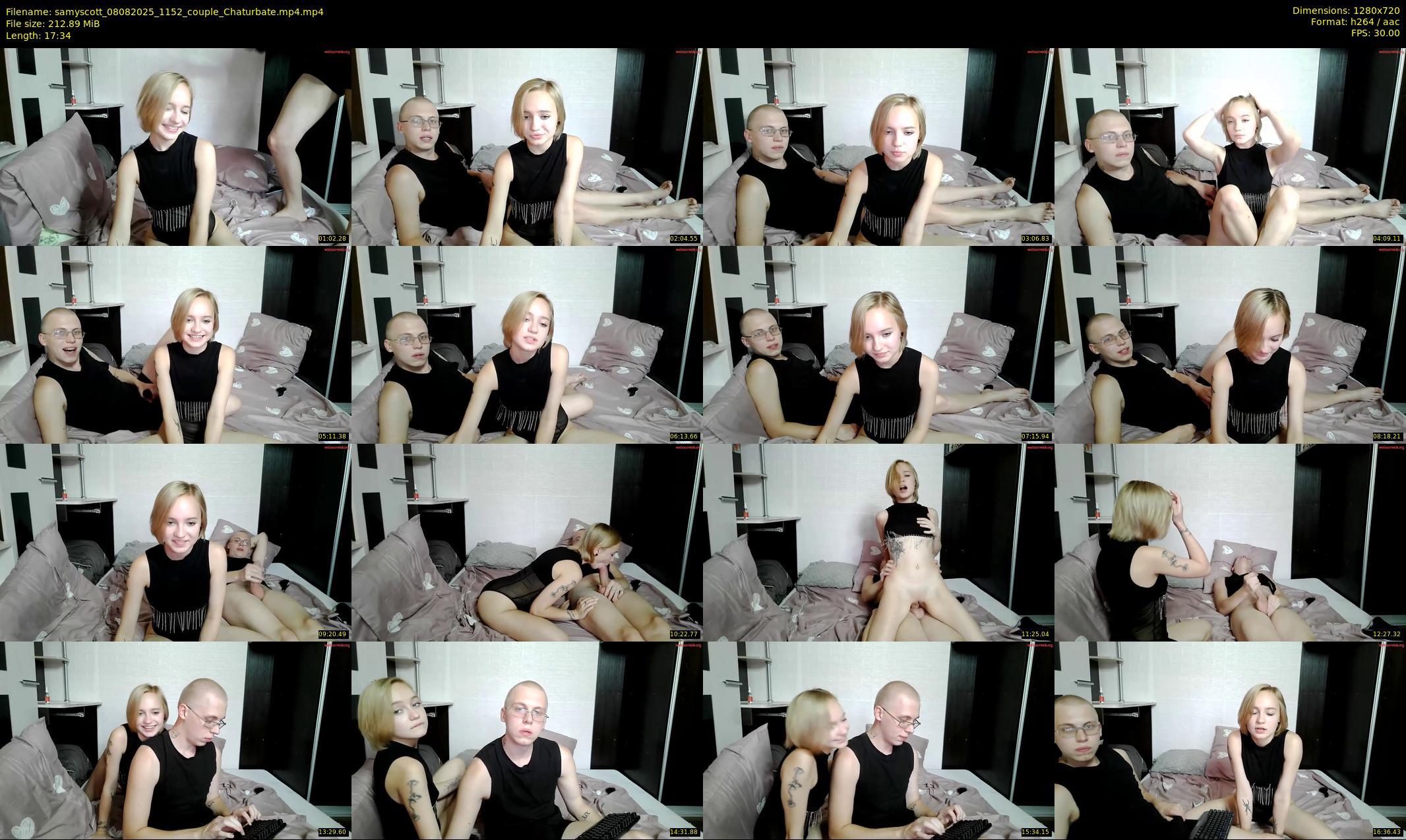samyscott — 18 minute Chaturbate couple cam show recording, 720p, Aug 8, 2025