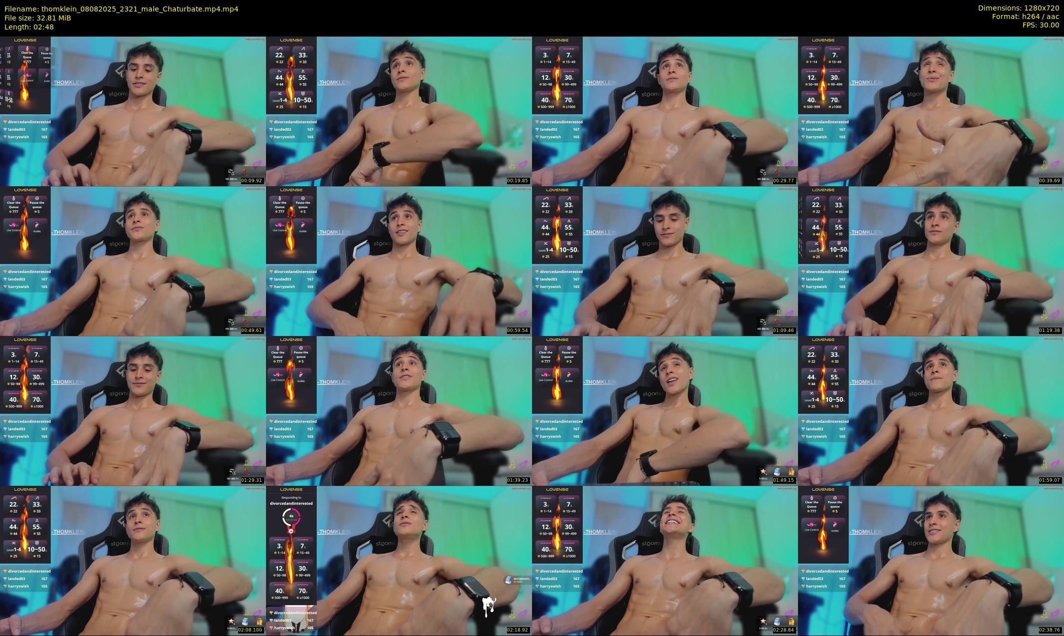 thomklein — 3 minute Chaturbate male cam show recording, 720p, Aug 8, 2025
