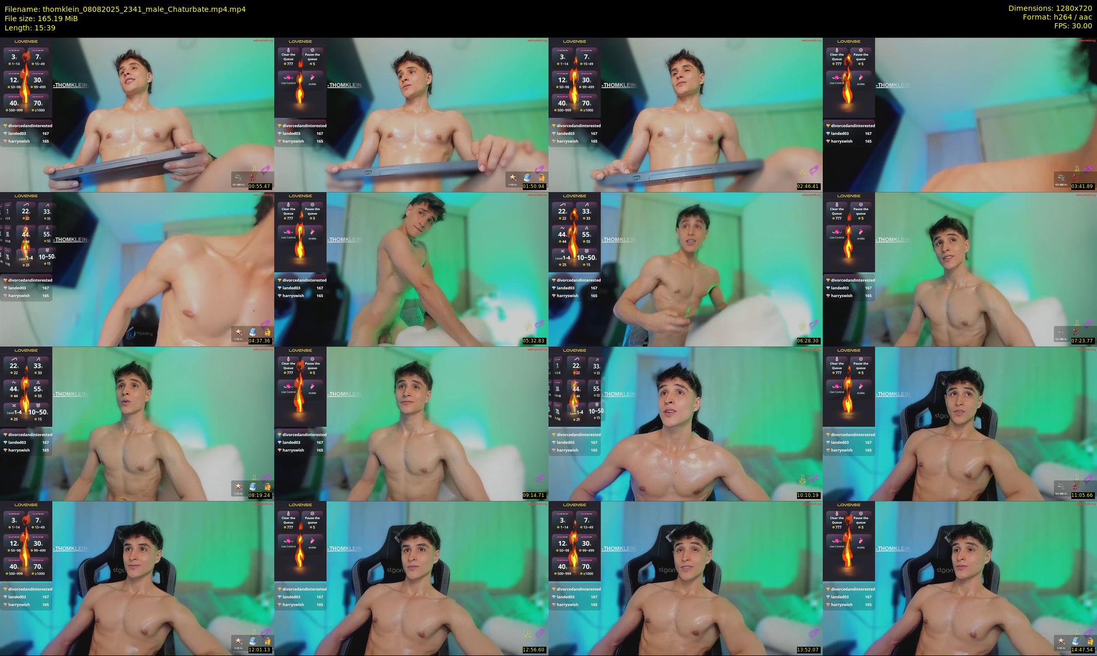 thomklein — 16 minute Chaturbate male cam show recording, 720p, Aug 8, 2025
