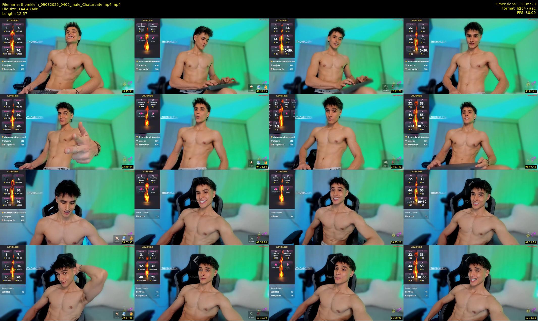 thomklein — 13 minute Chaturbate male cam show recording, 720p, Aug 9, 2025