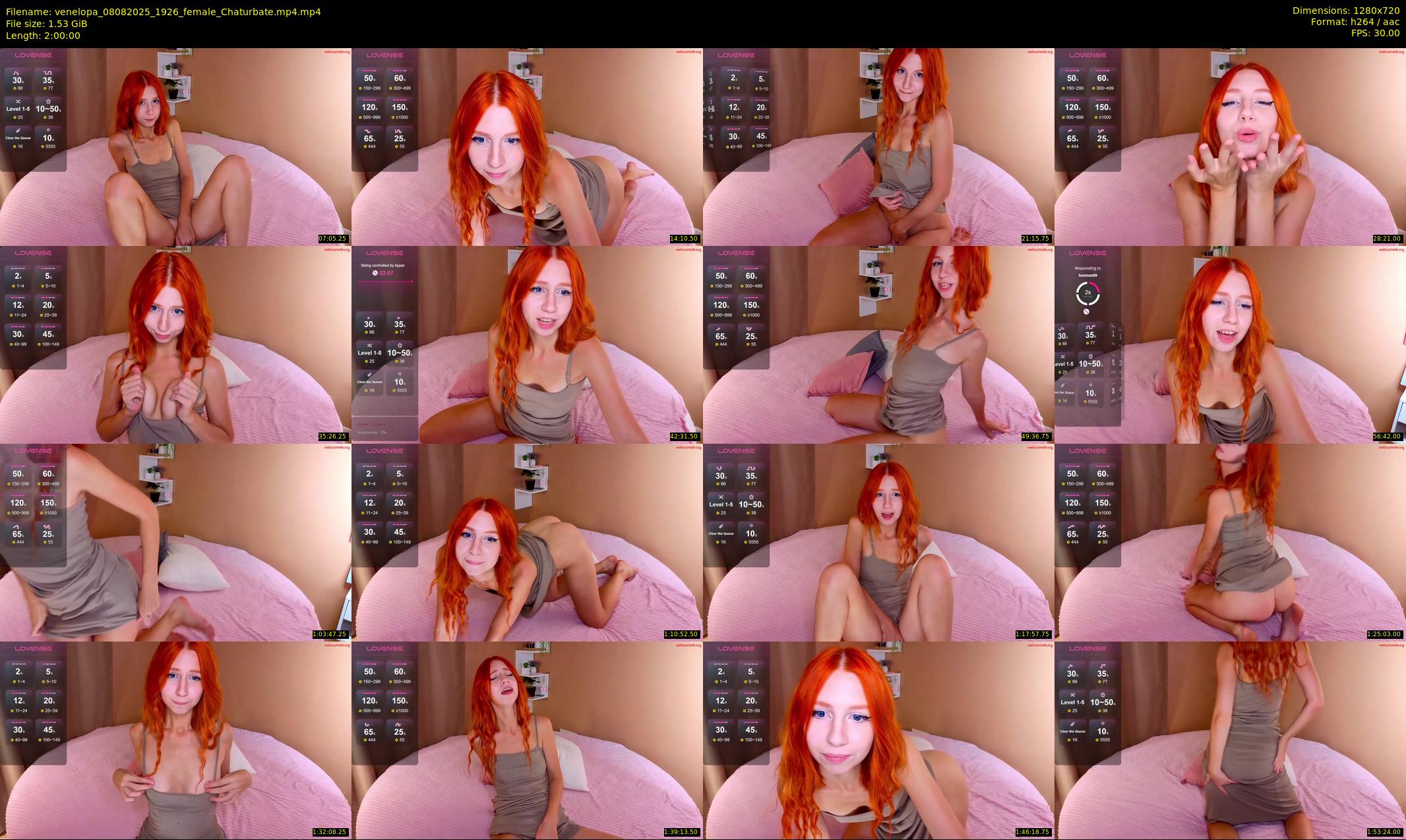 venelopa — 120 minute Chaturbate female cam show recording, 720p, Aug 8, 2025
