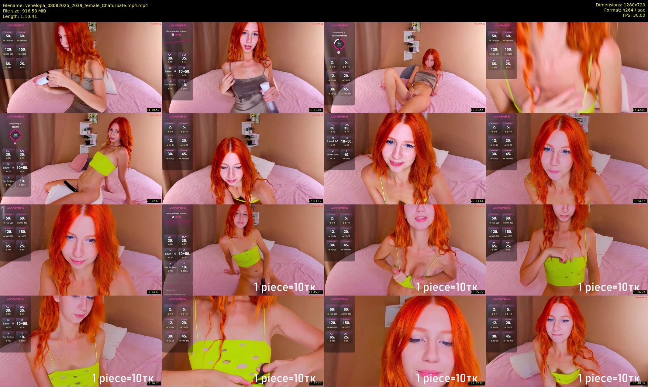 venelopa — 71 minute Chaturbate female cam show recording, 720p, Aug 8, 2025