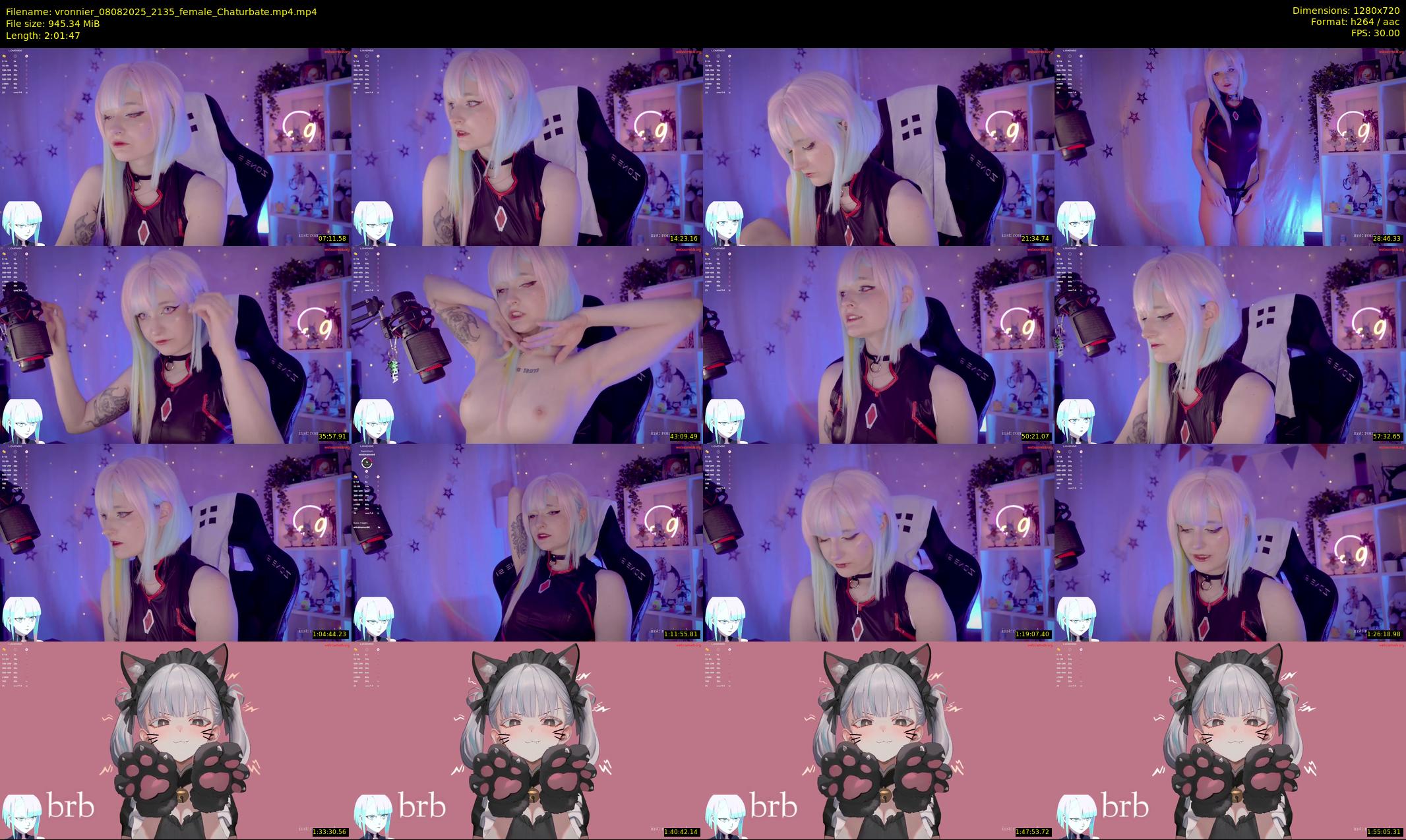 vronnier — 122 minute Chaturbate female cam show recording, 720p, Aug 8, 2025