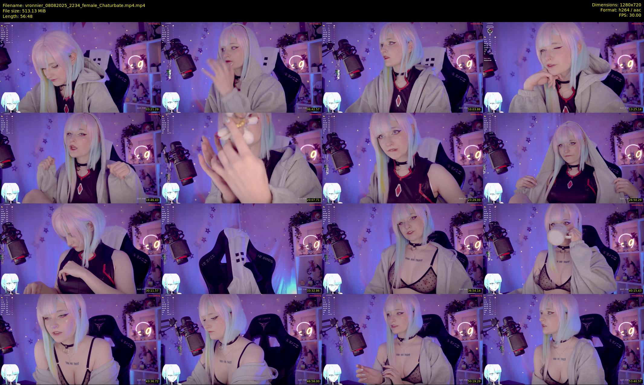 vronnier — 57 minute Chaturbate female cam show recording, 720p, Aug 8, 2025