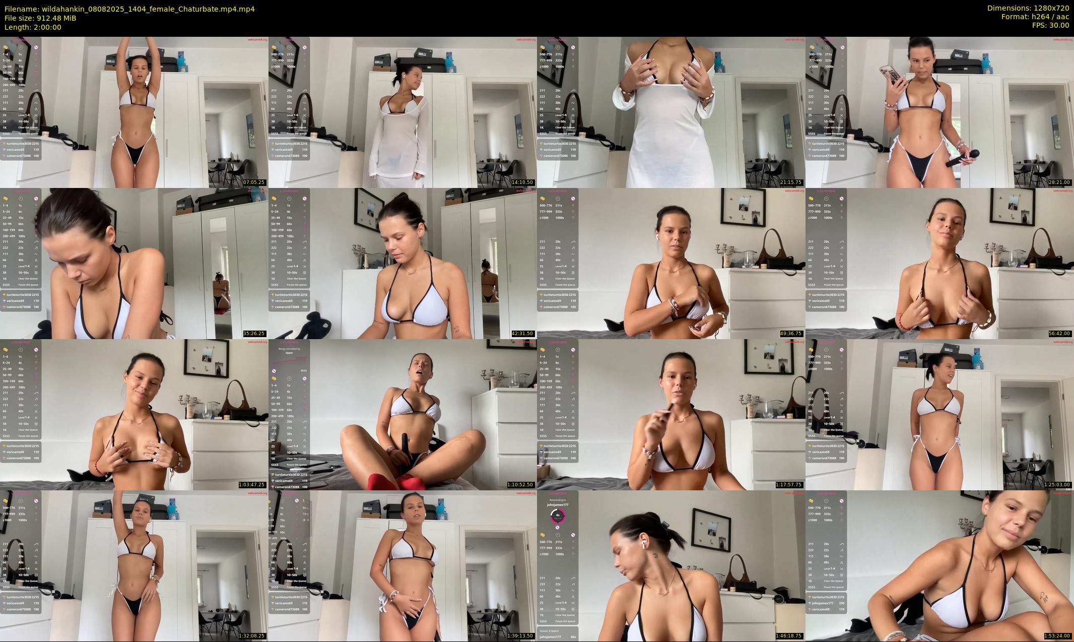 wildahankin — 120 minute Chaturbate female cam show recording, 720p, Aug 8, 2025