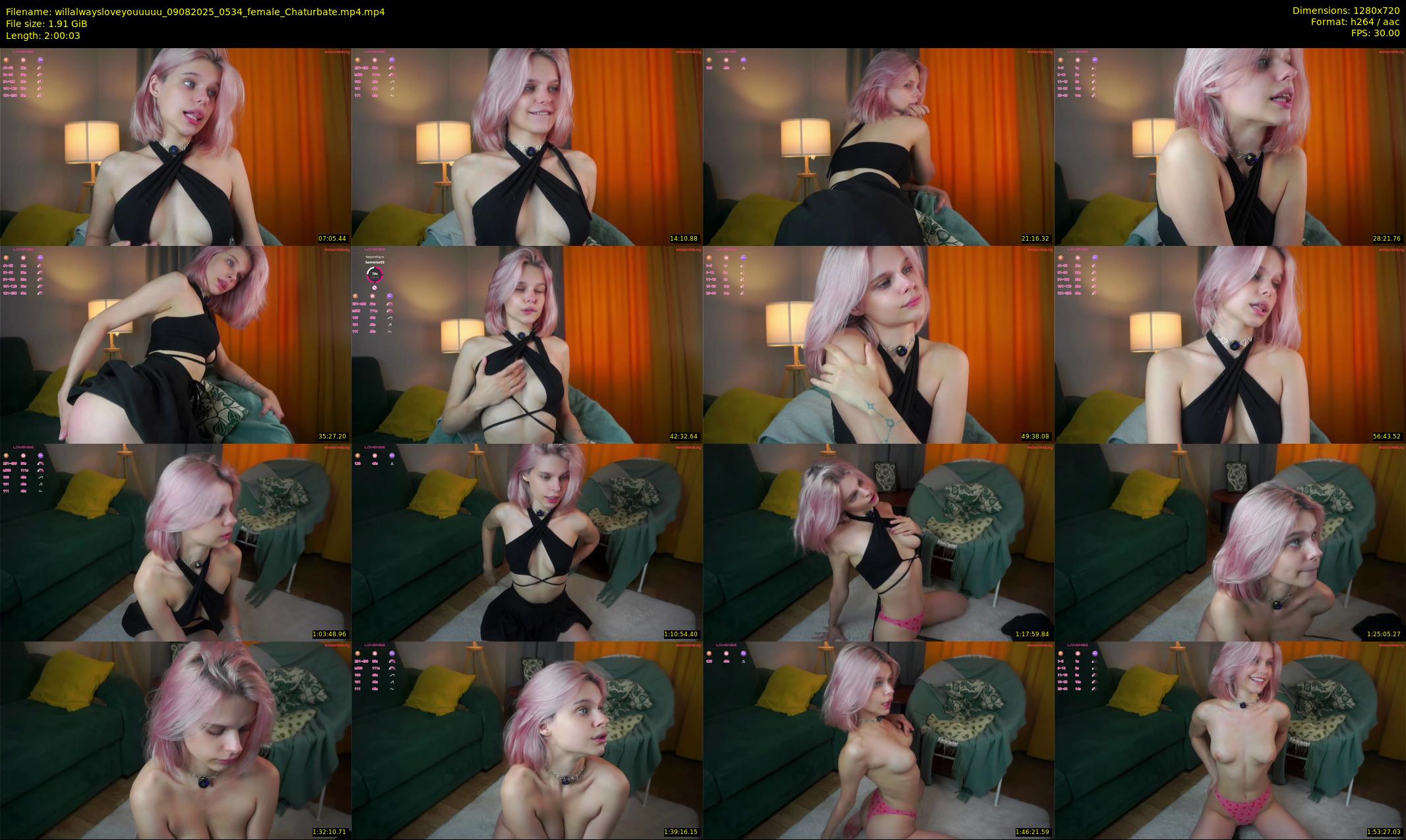 willalwaysloveyouuuuu — 121 minute Chaturbate female cam show recording, 720p, Aug 9, 2025