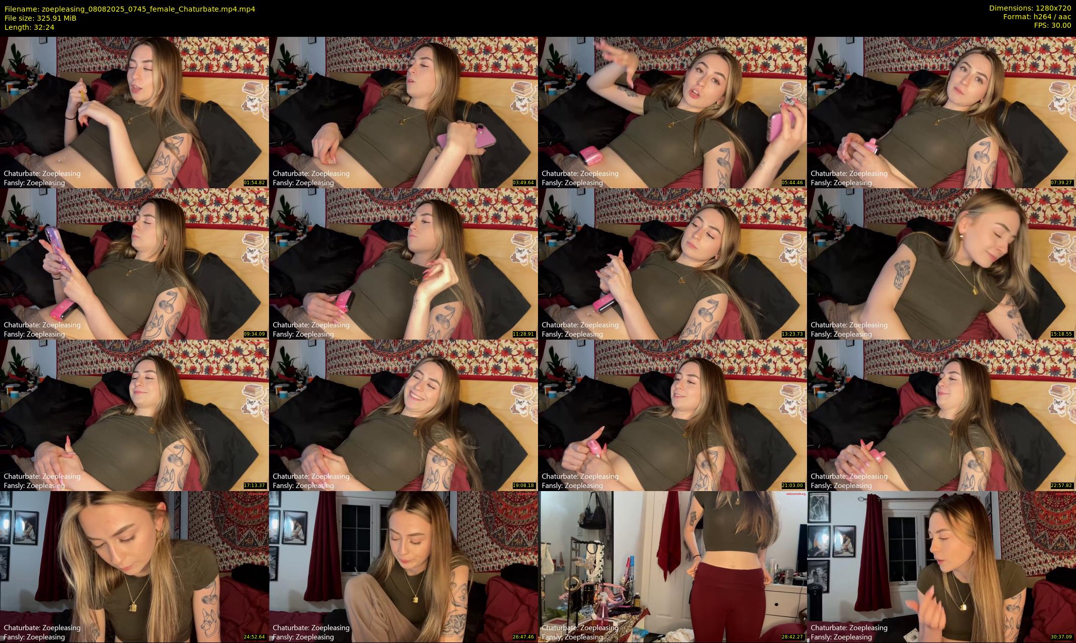 zoepleasing — 33 minute Chaturbate female cam show recording, 720p, Aug 8, 2025