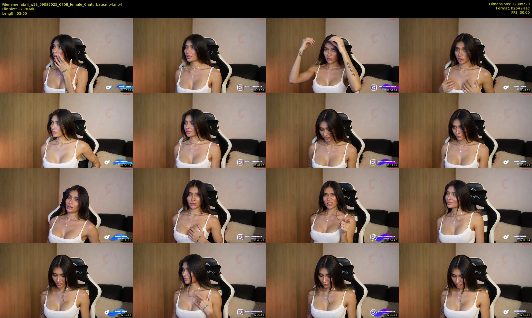 abril_w18 — 3 minute Chaturbate female cam show recording, 720p, Aug 9, 2025