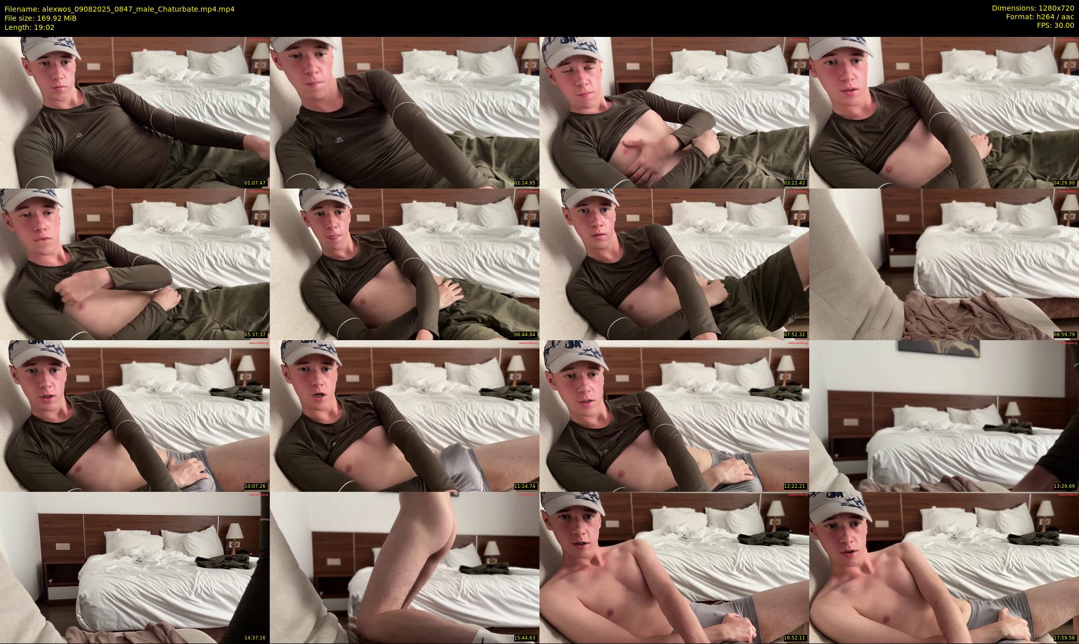 alexwos — 20 minute Chaturbate male cam show recording, 720p, Aug 9, 2025