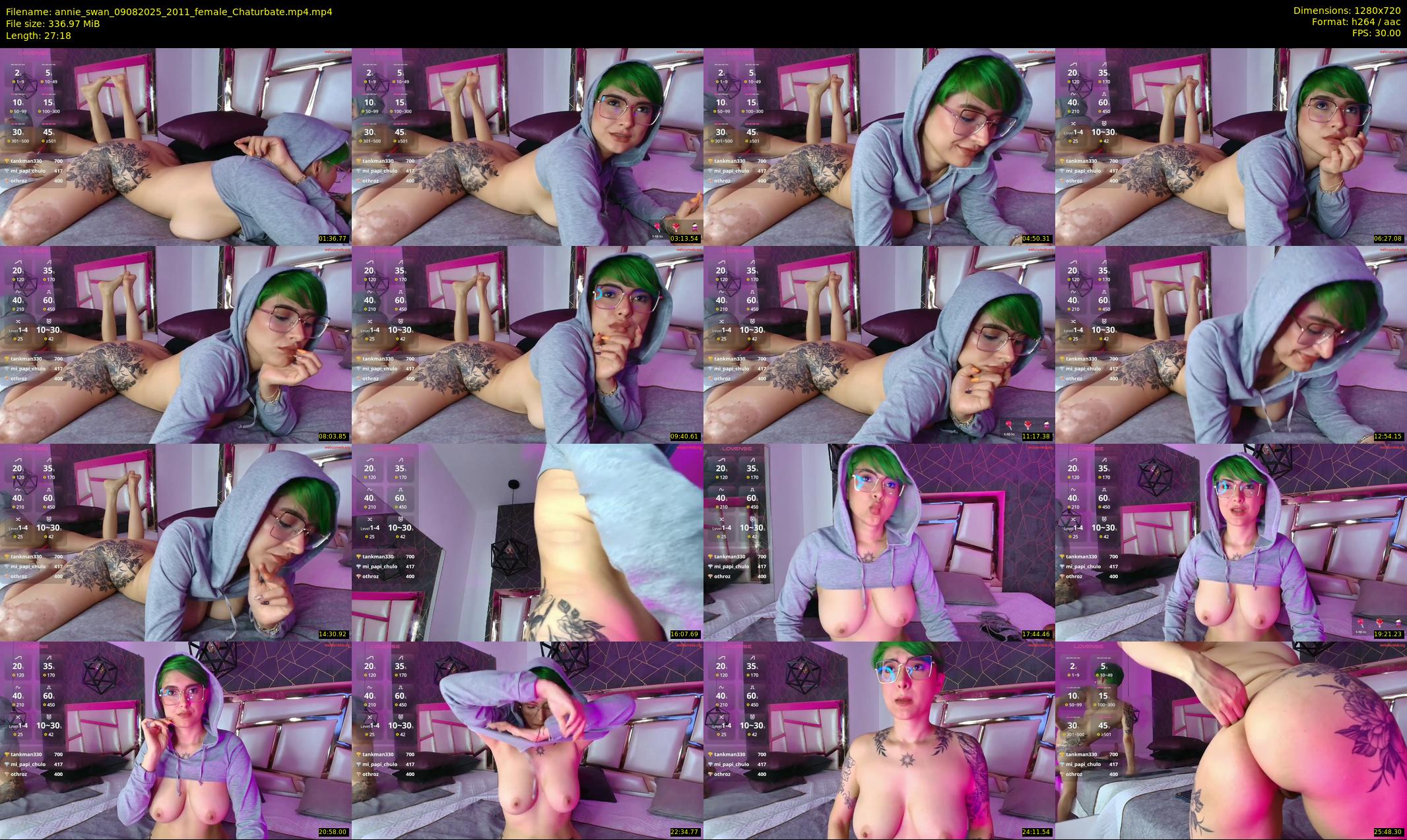 annie_swan — 28 minute Chaturbate female cam show recording, 720p, Aug 9, 2025