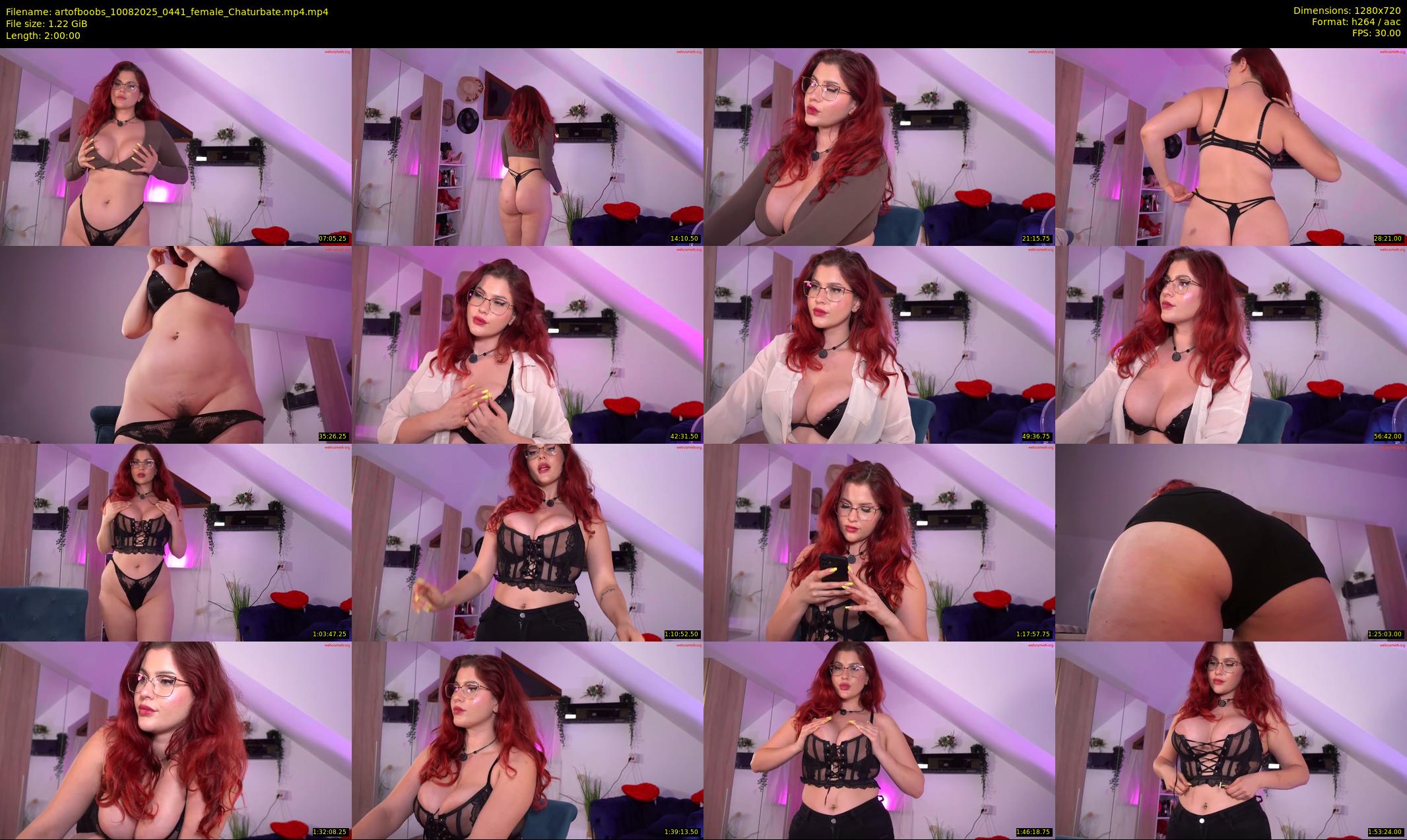 artofboobs — 120 minute Chaturbate female cam show recording, 720p, Aug 10, 2025