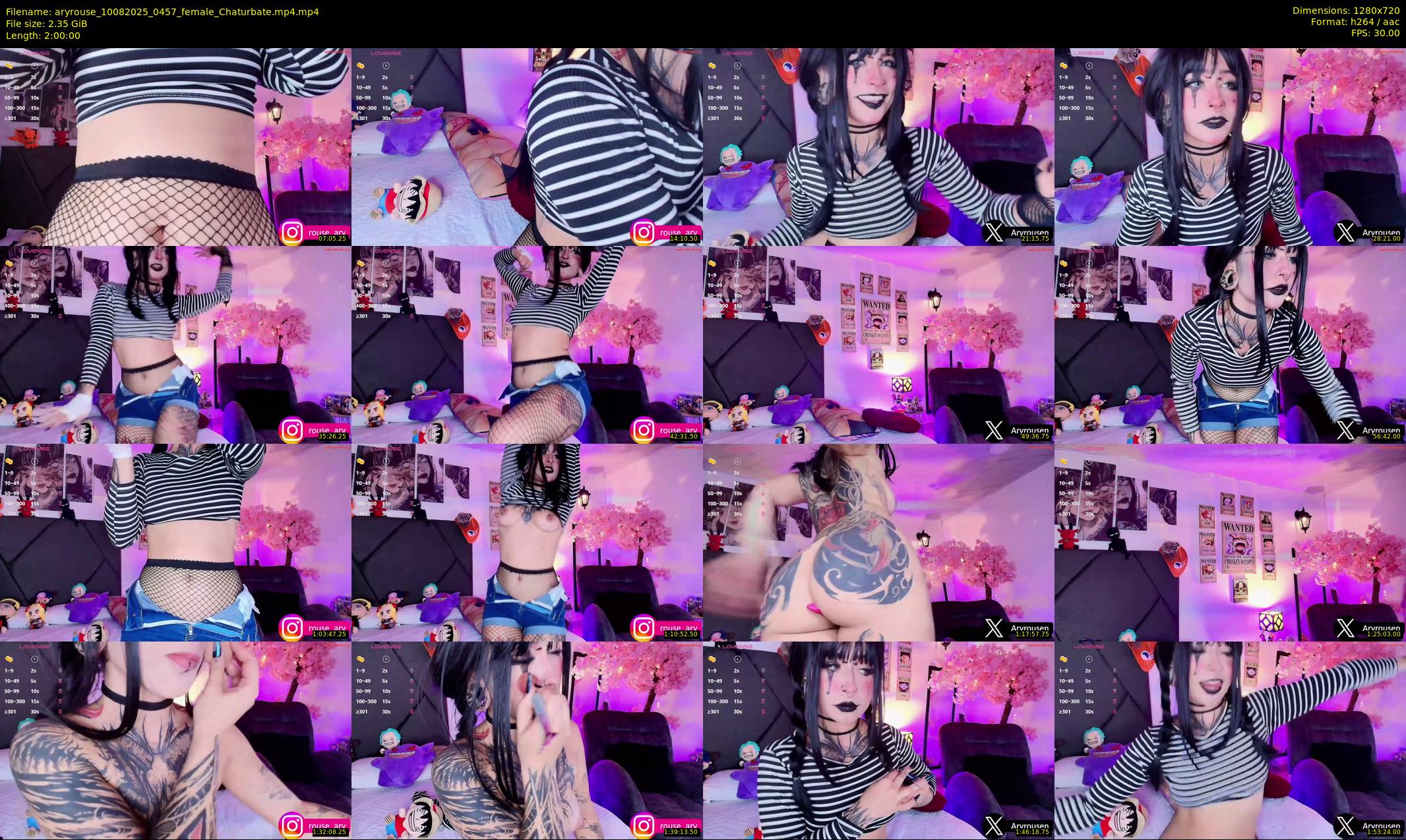 aryrouse — 120 minute Chaturbate female cam show recording, 720p, Aug 10, 2025