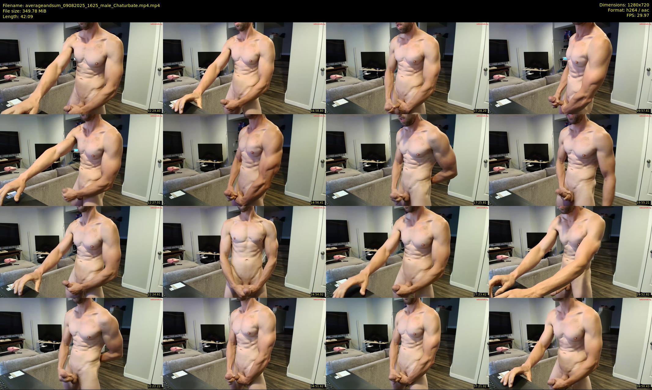averageandsum — 43 minute Chaturbate male cam show recording, 720p, Aug 9, 2025