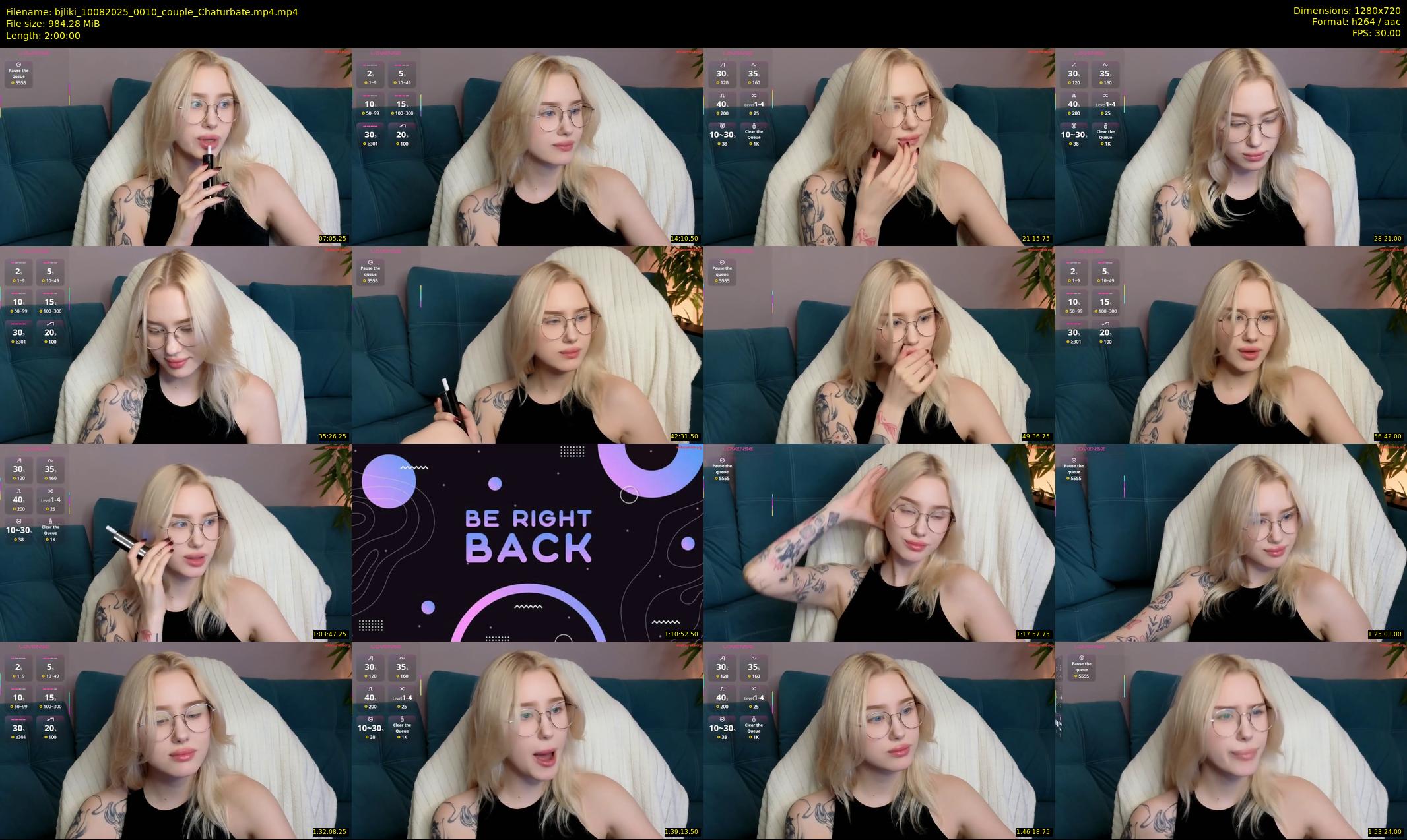 bjliki — 120 minute Chaturbate couple cam show recording, 720p, Aug 10, 2025