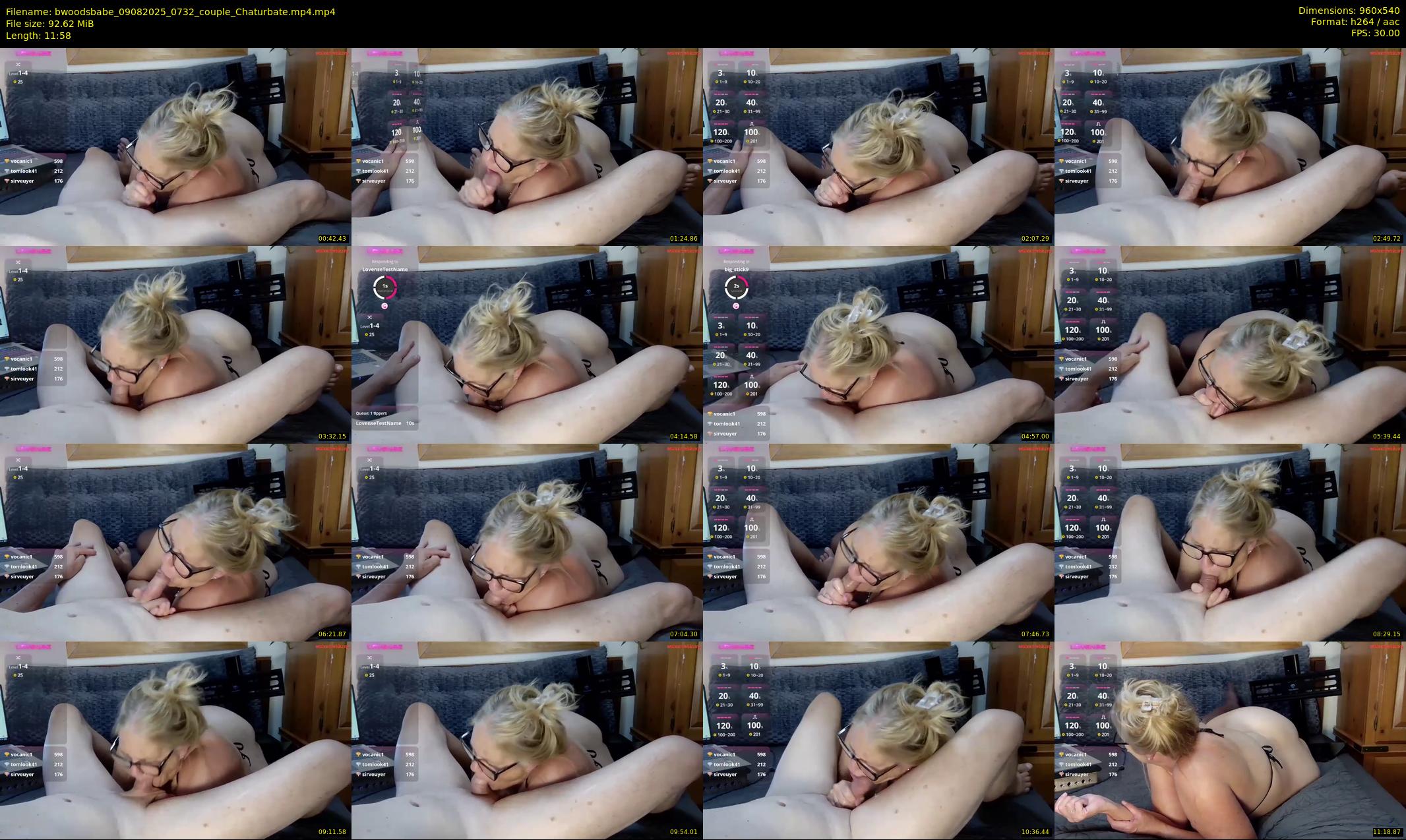 bwoodsbabe — 12 minute Chaturbate couple cam show recording, 480p, Aug 9, 2025