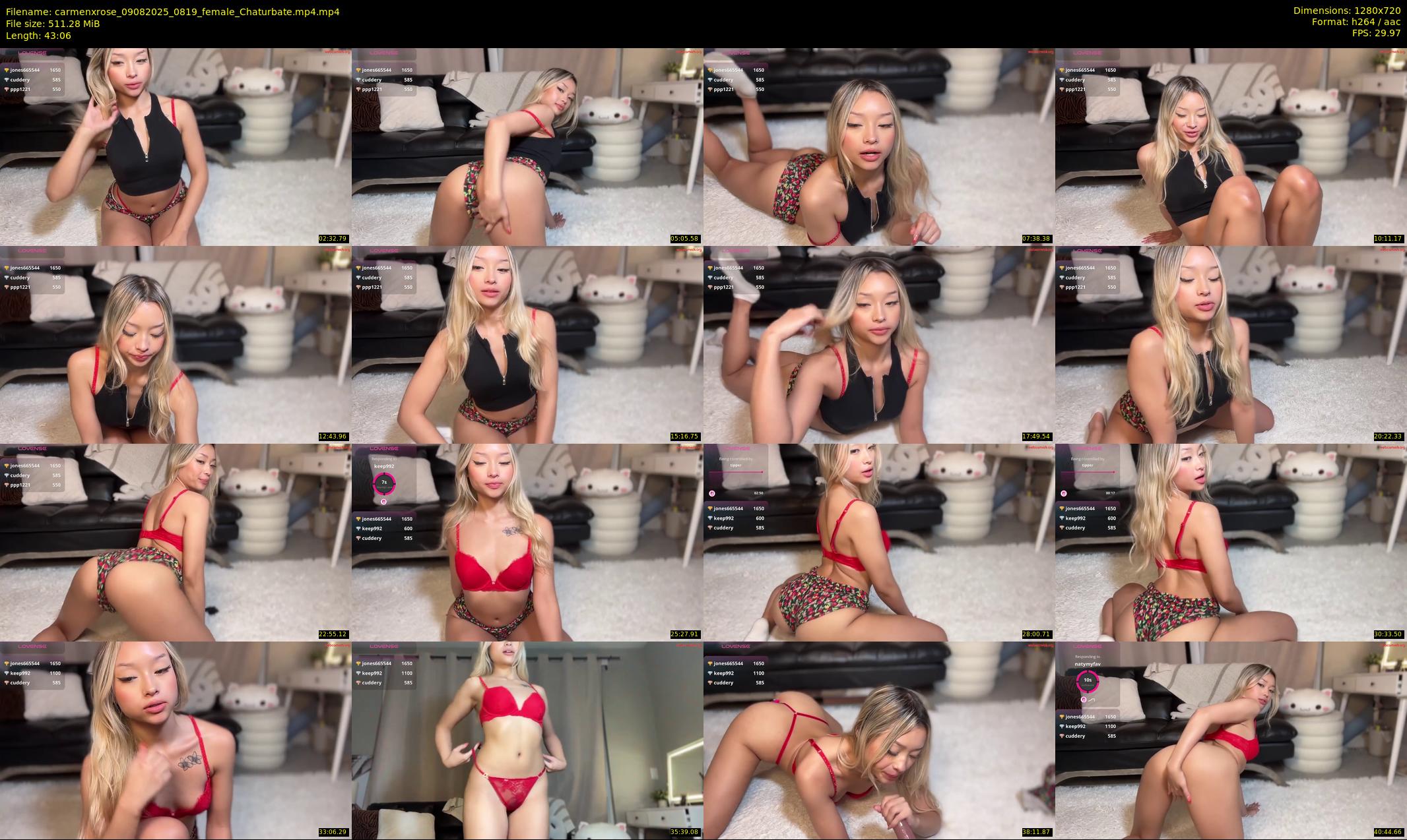 carmenxrose — 44 minute Chaturbate female cam show recording, 720p, Aug 9, 2025