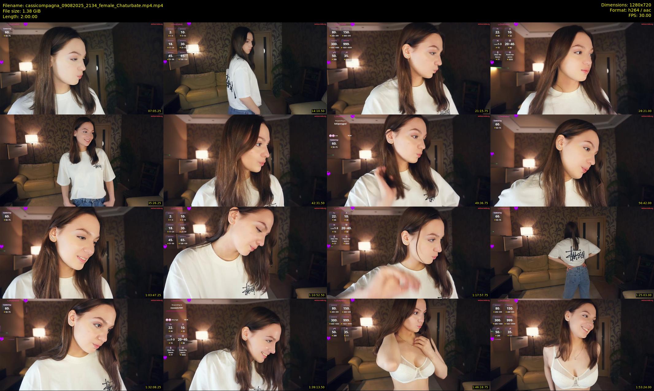 cassicompagna — 120 minute Chaturbate female cam show recording, 720p, Aug 9, 2025