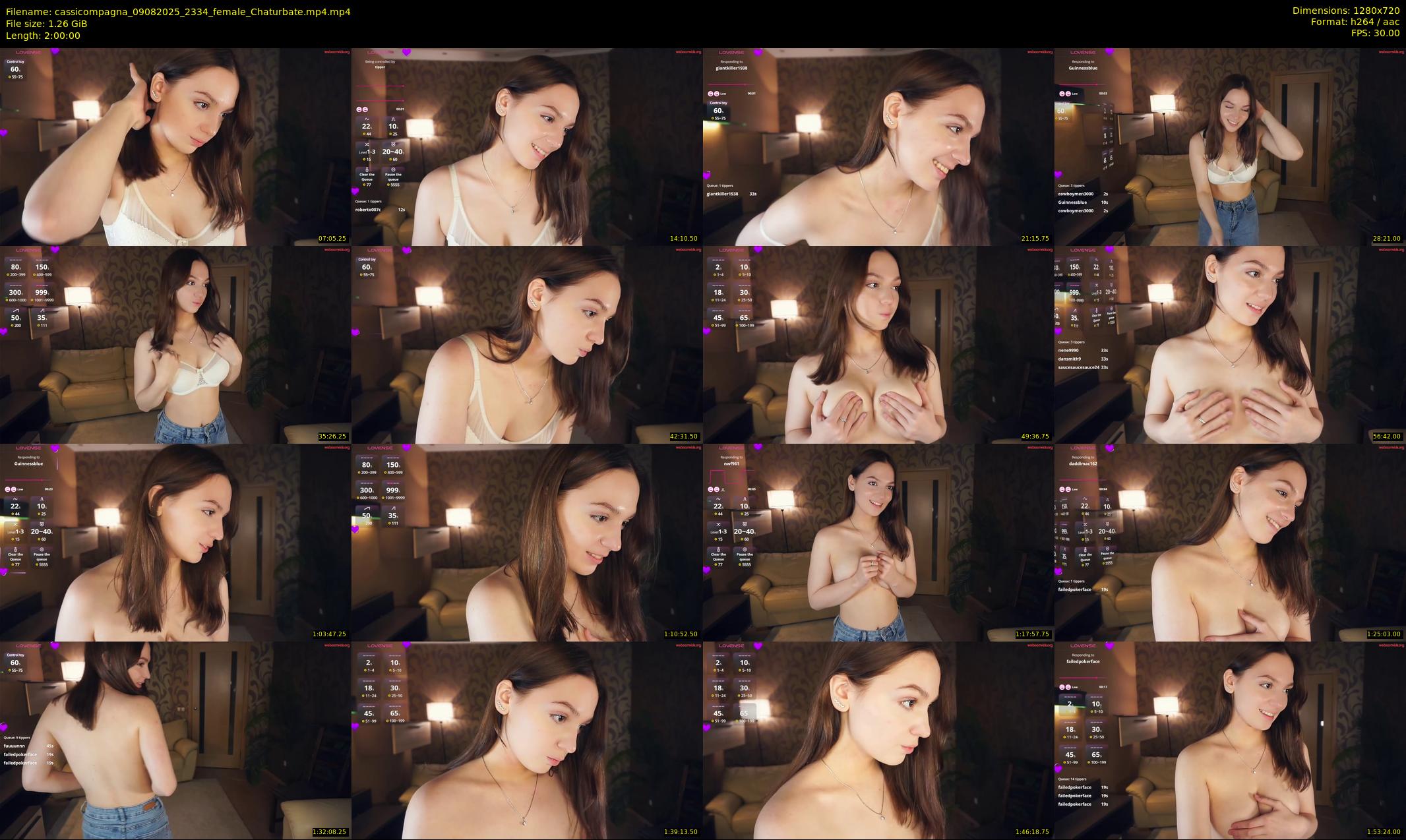 cassicompagna — 120 minute Chaturbate female cam show recording, 720p, Aug 9, 2025