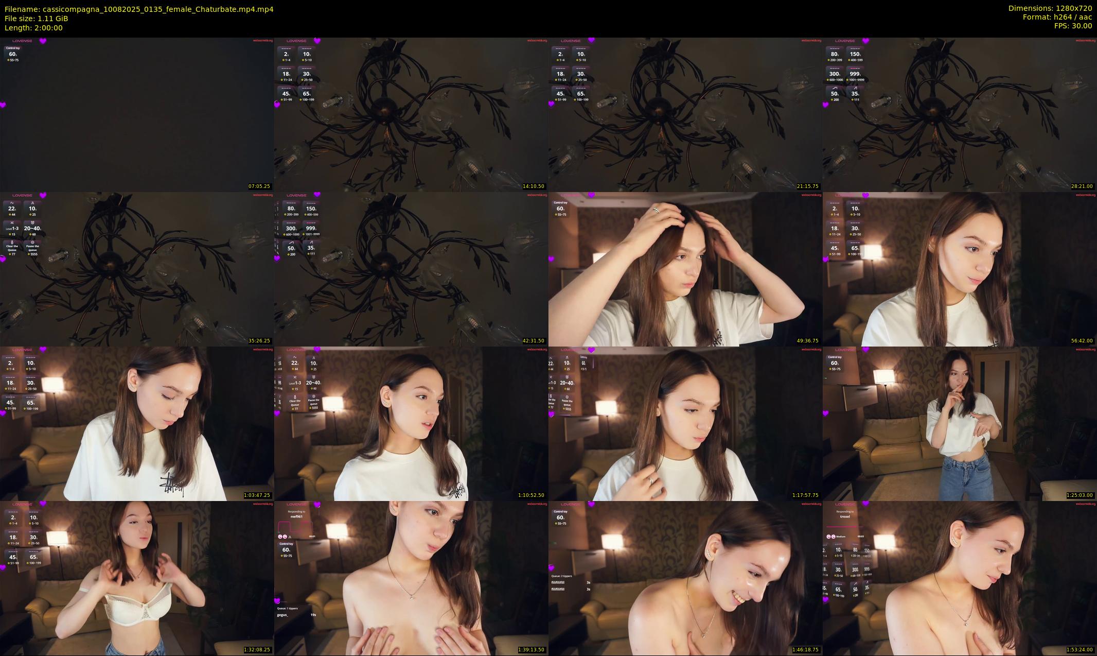 cassicompagna — 120 minute Chaturbate female cam show recording, 720p, Aug 10, 2025