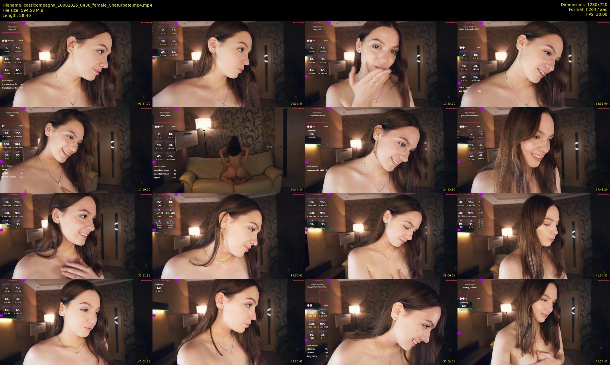 cassicompagna — 59 minute Chaturbate female cam show recording, 720p, Aug 10, 2025