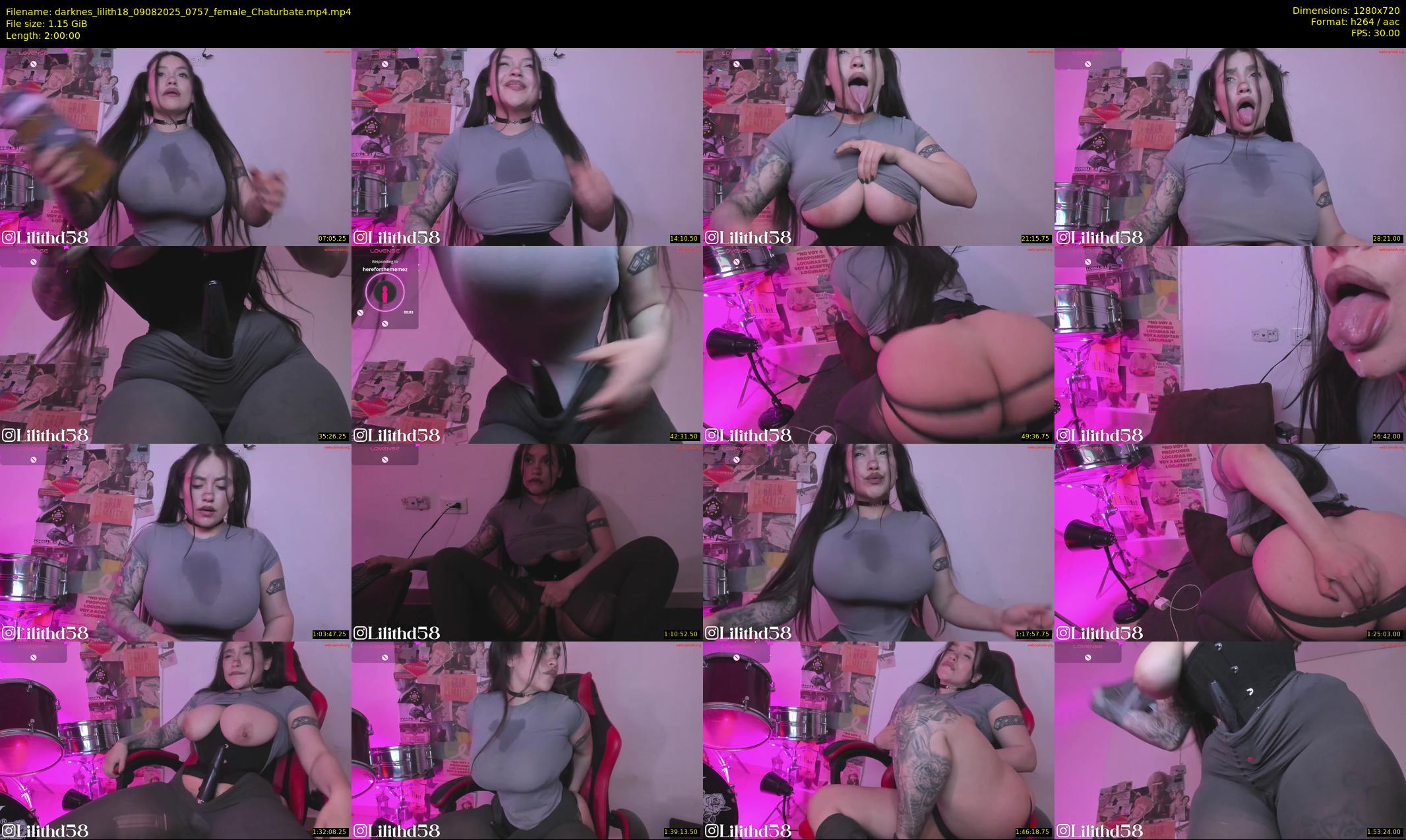darknes_lilith18 — 120 minute Chaturbate female cam show recording, 720p, Aug 9, 2025